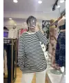 Oversize Çizgili Basic