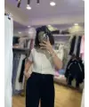 Taş işlemeli yumoş hırka&bluz