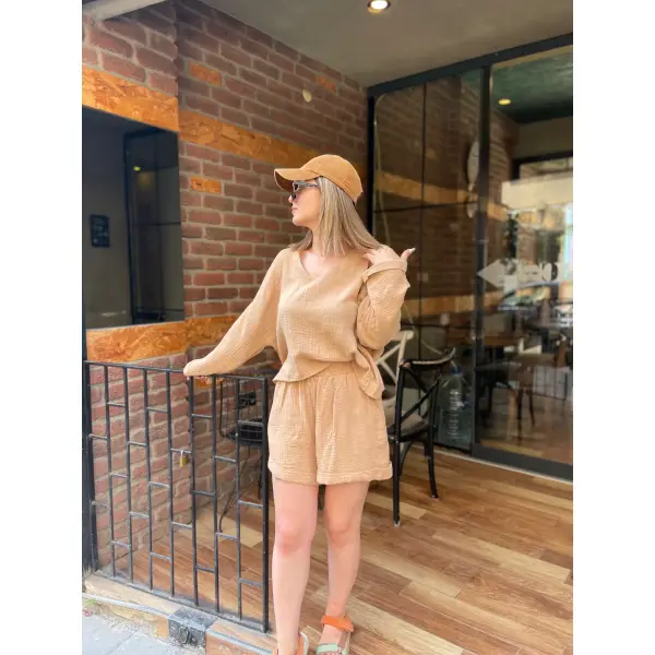 Müslin Şortlu Takım