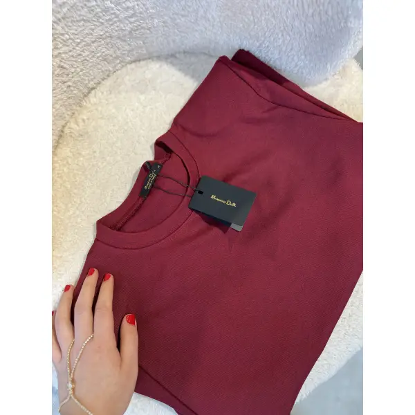 Orj marka tok kumaş bordo vatkalı basic