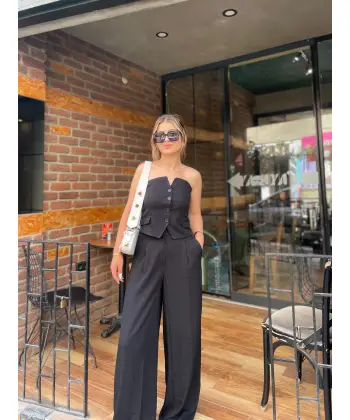 NUE Yelek&Palazzo Takım