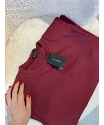 Orj marka tok kumaş bordo vatkalı basic