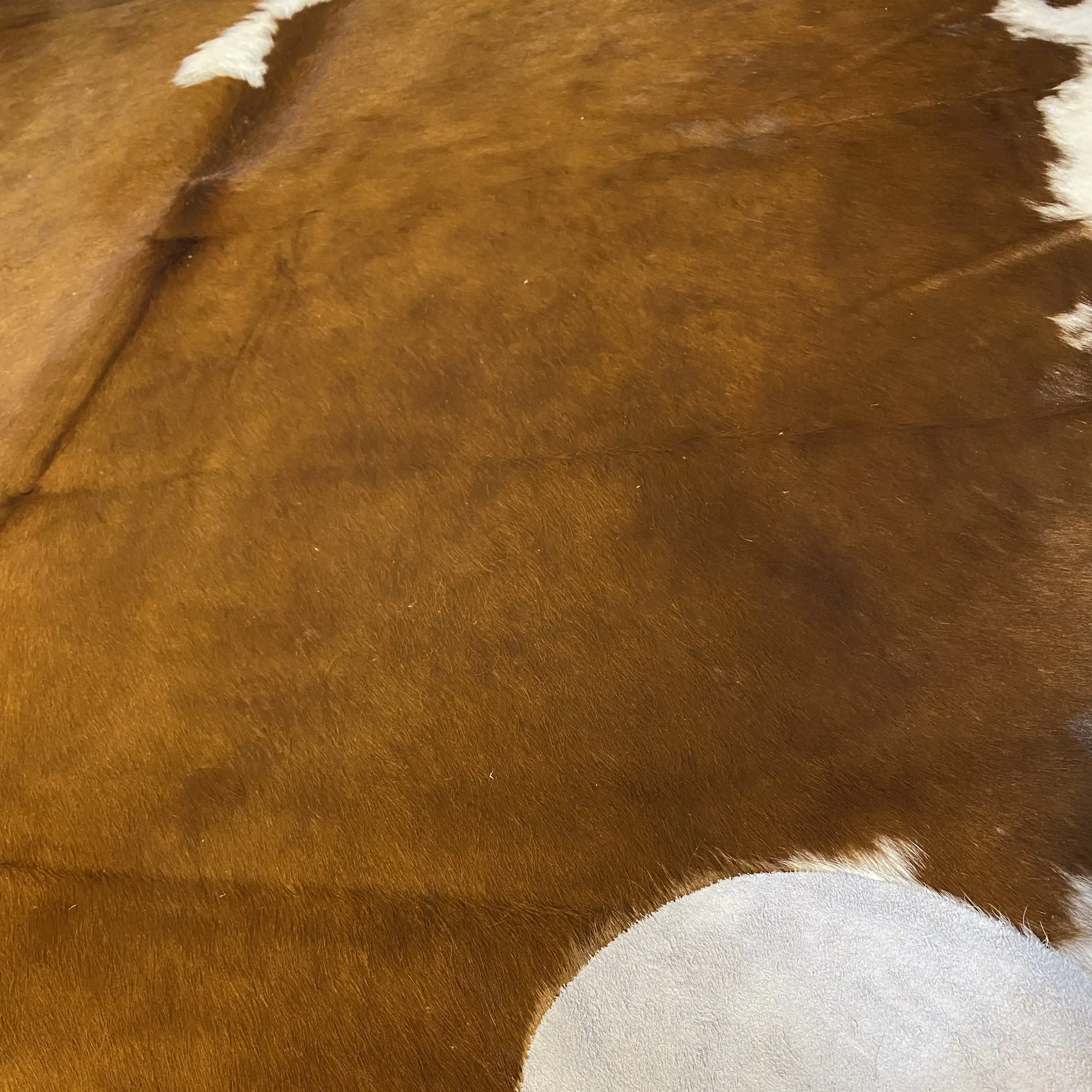 HAKİKİ DERİ DANA POSTU KAHVE - BEYAZ 190 x 225 - 0801000073