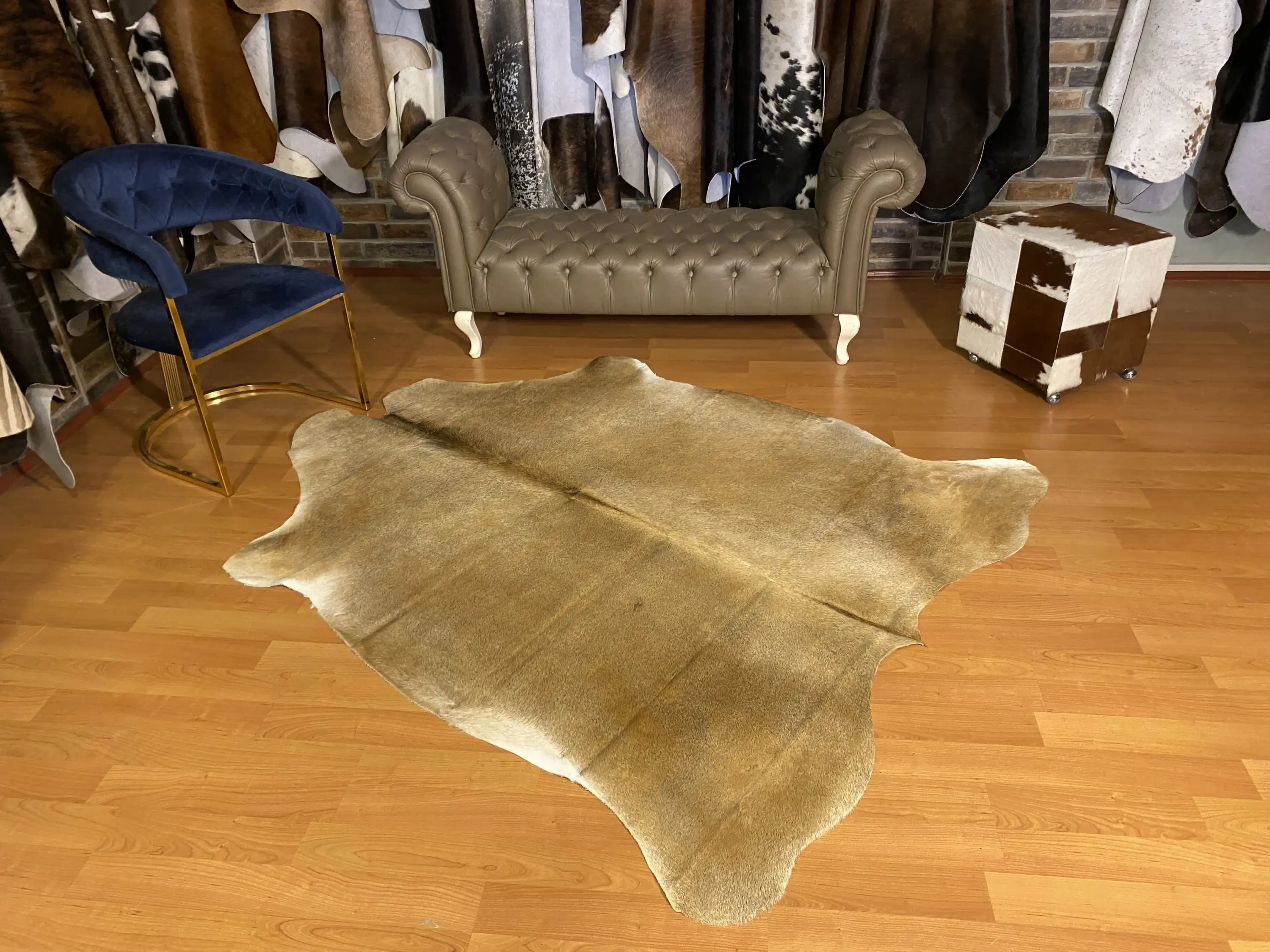 HAKİKİ DERİ DANA POSTU - KREM - 175 x 210 - 2260501000004