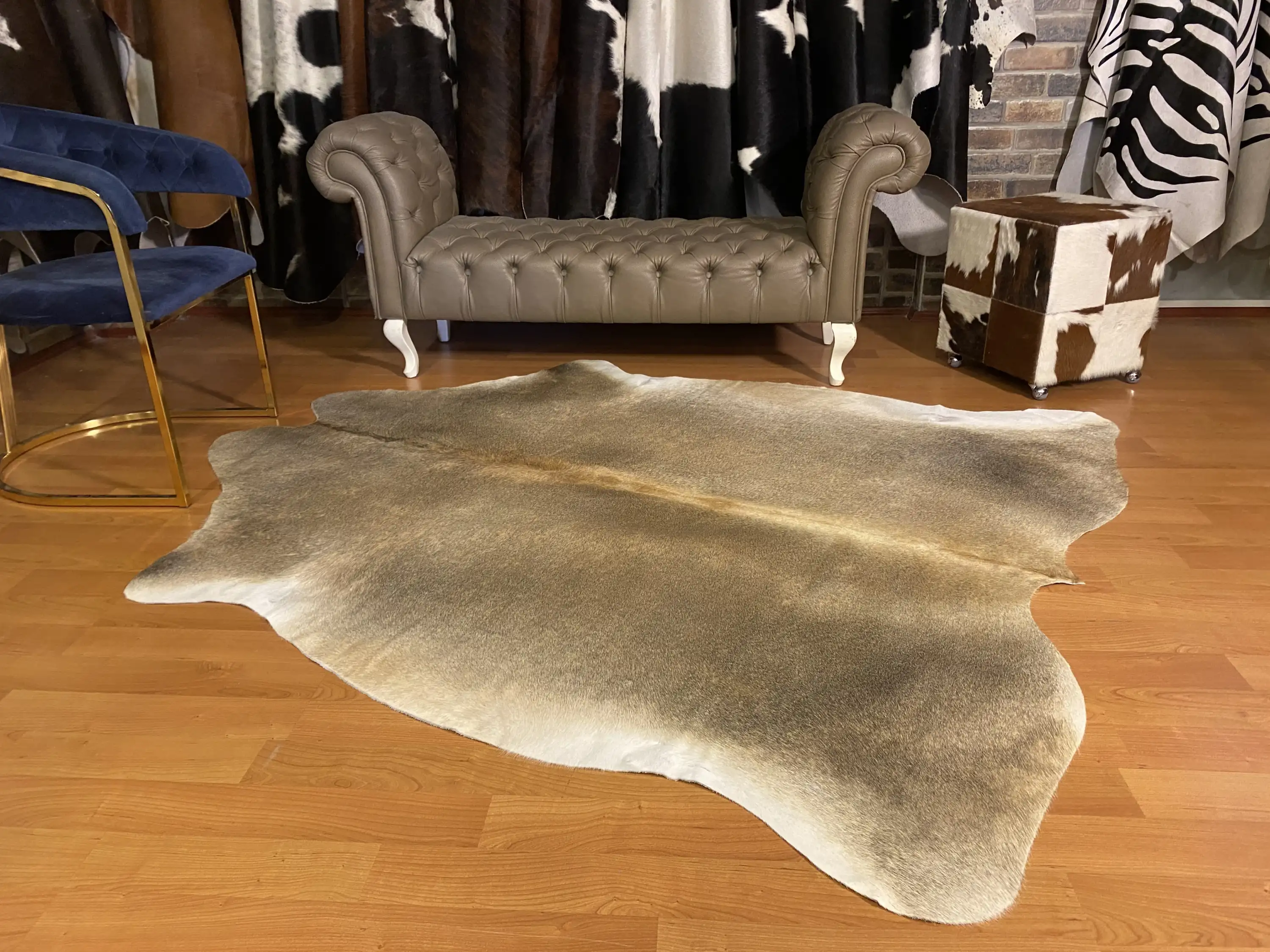 HAKİKİ DERİ DANA POSTU - KREM - 185 x 215 - 2260501000015