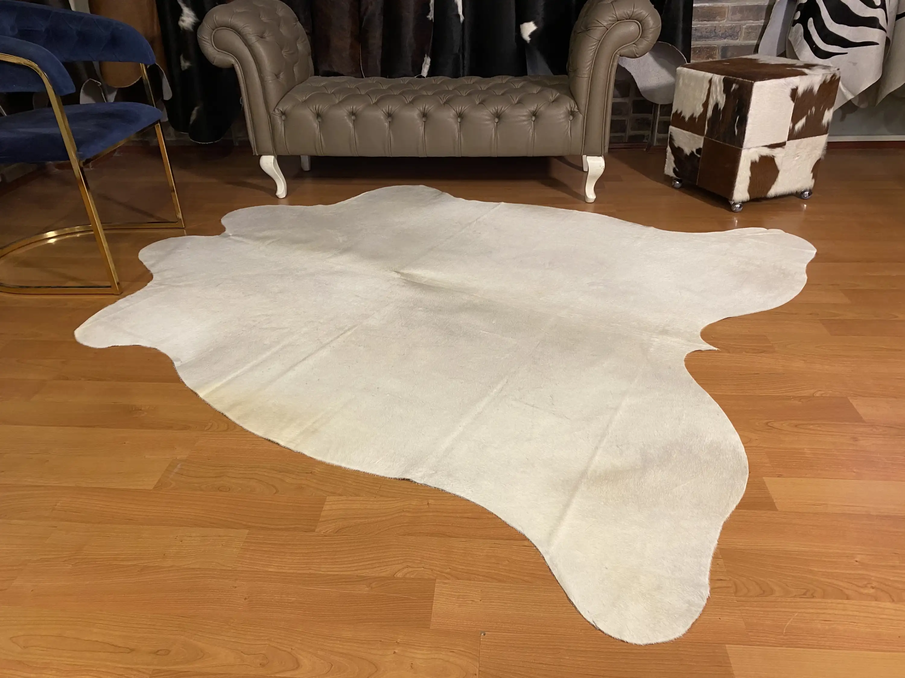 HAKİKİ DERİ DANA POSTU - KREM - 190 x 215 - 2260501000016