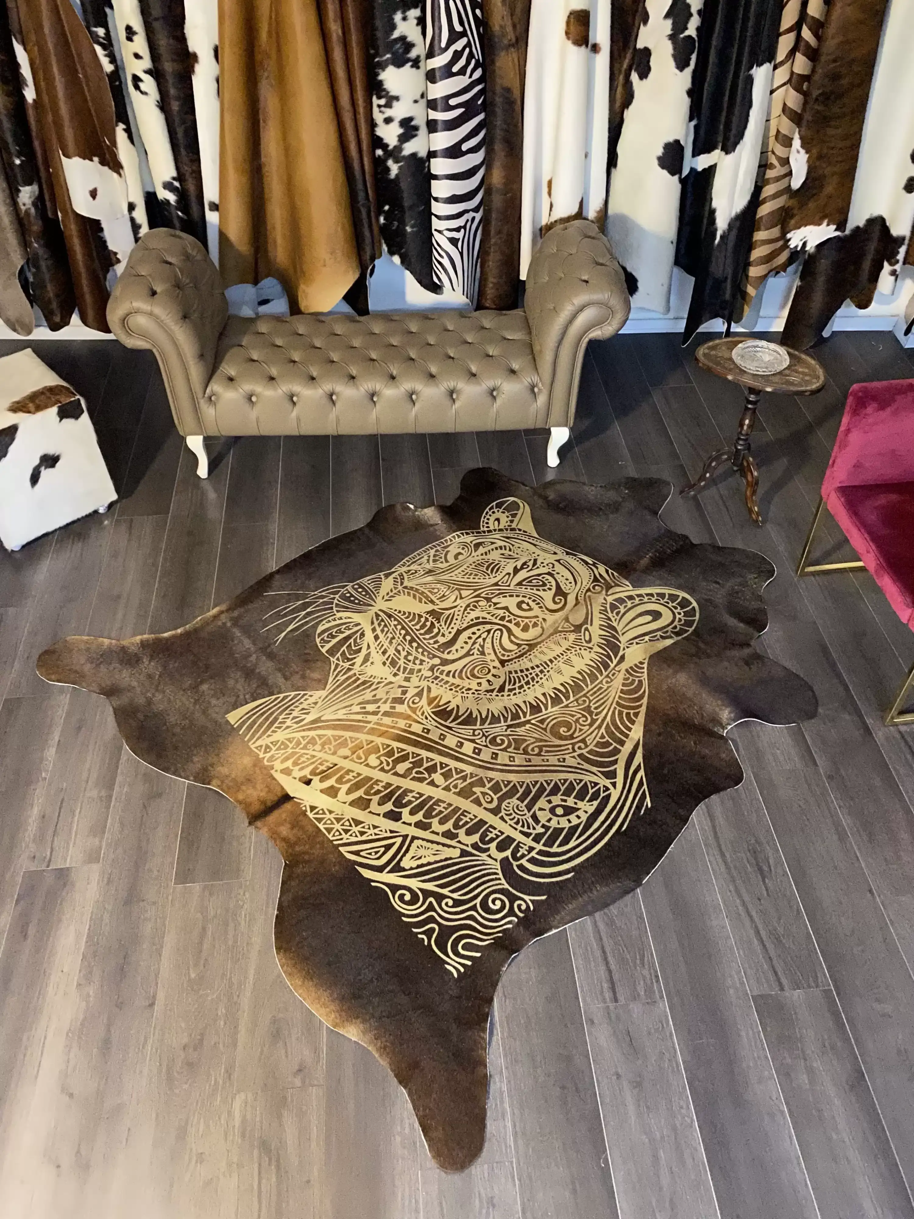 HAKİKİ DERİ DANA POSTU LAZERLİ-VARAKLI 190 x 210 - 1401000001