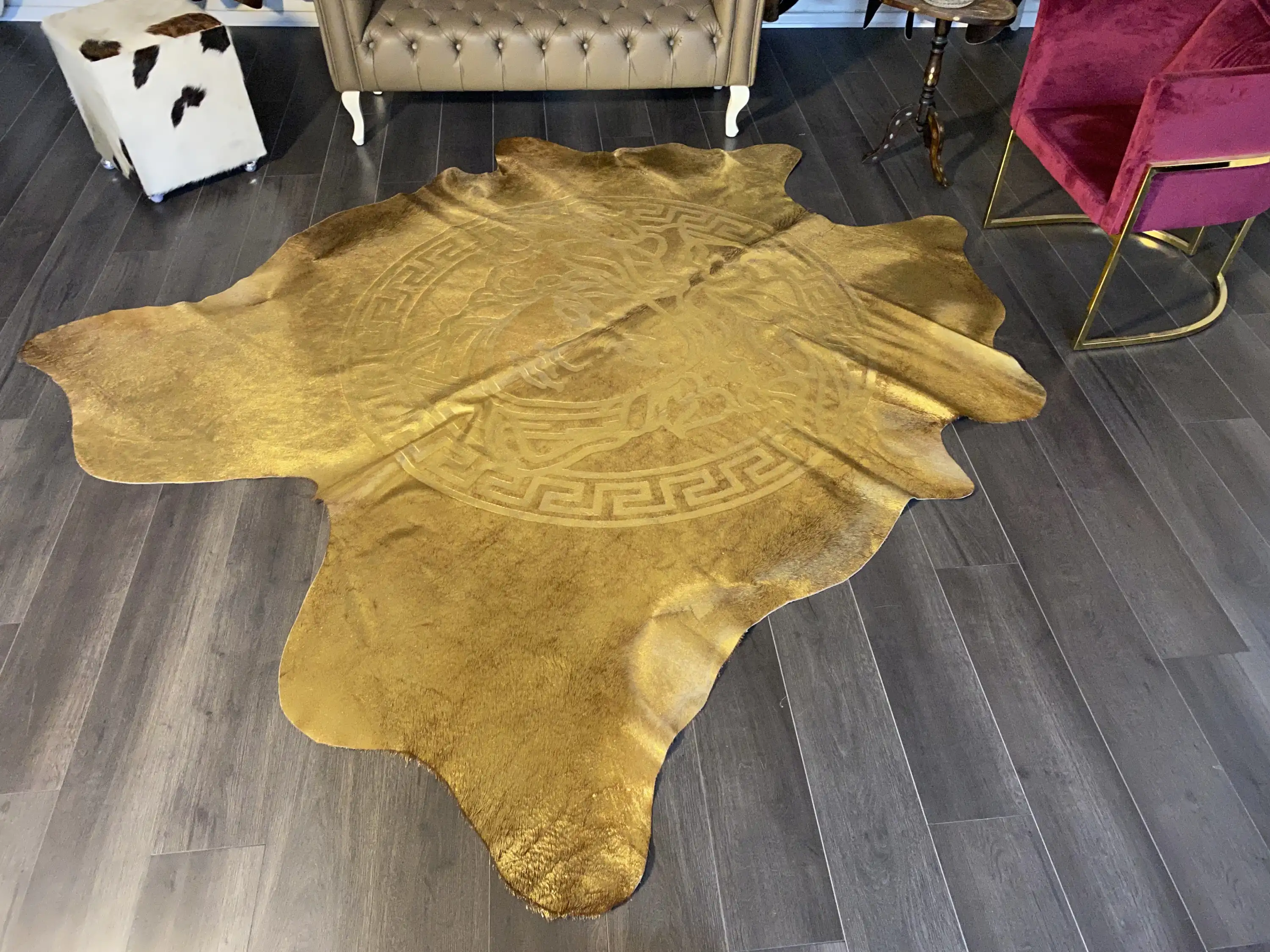 HAKİKİ DERİ DANA POSTU LAZERLİ-VARAKLI 220 x 240 - 1401000033