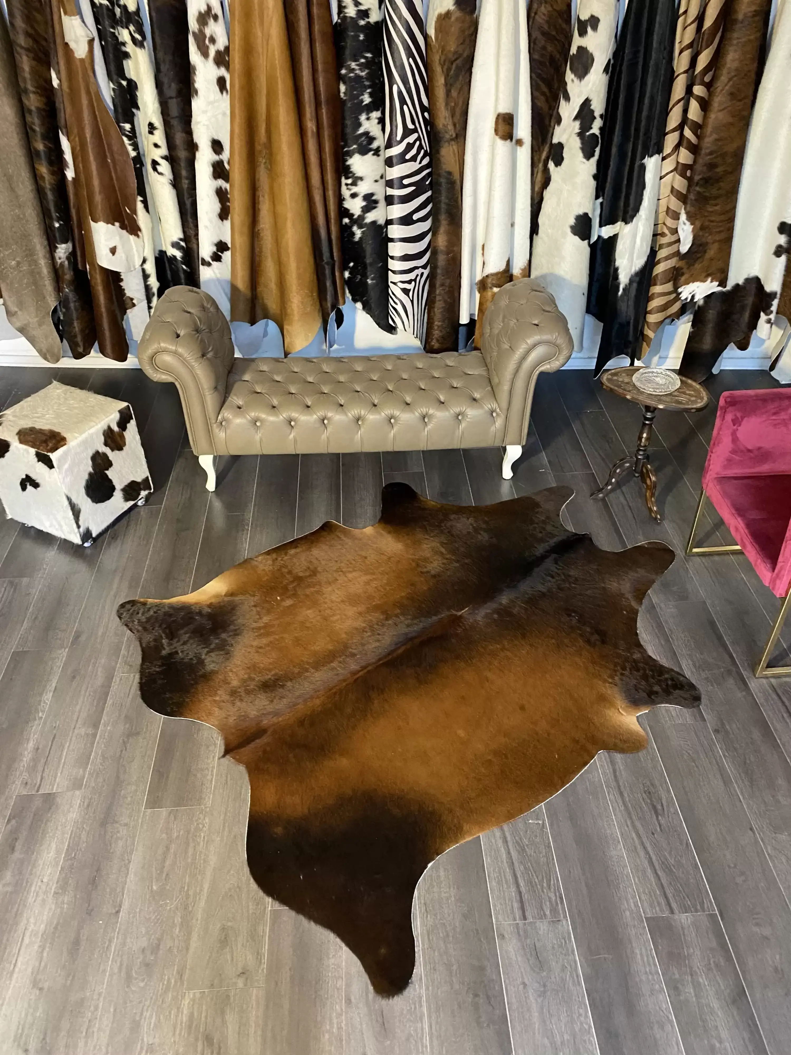 HAKİKİ DERİ DANA POSTU MIX KAHVE 165 x 200 - 1001000048