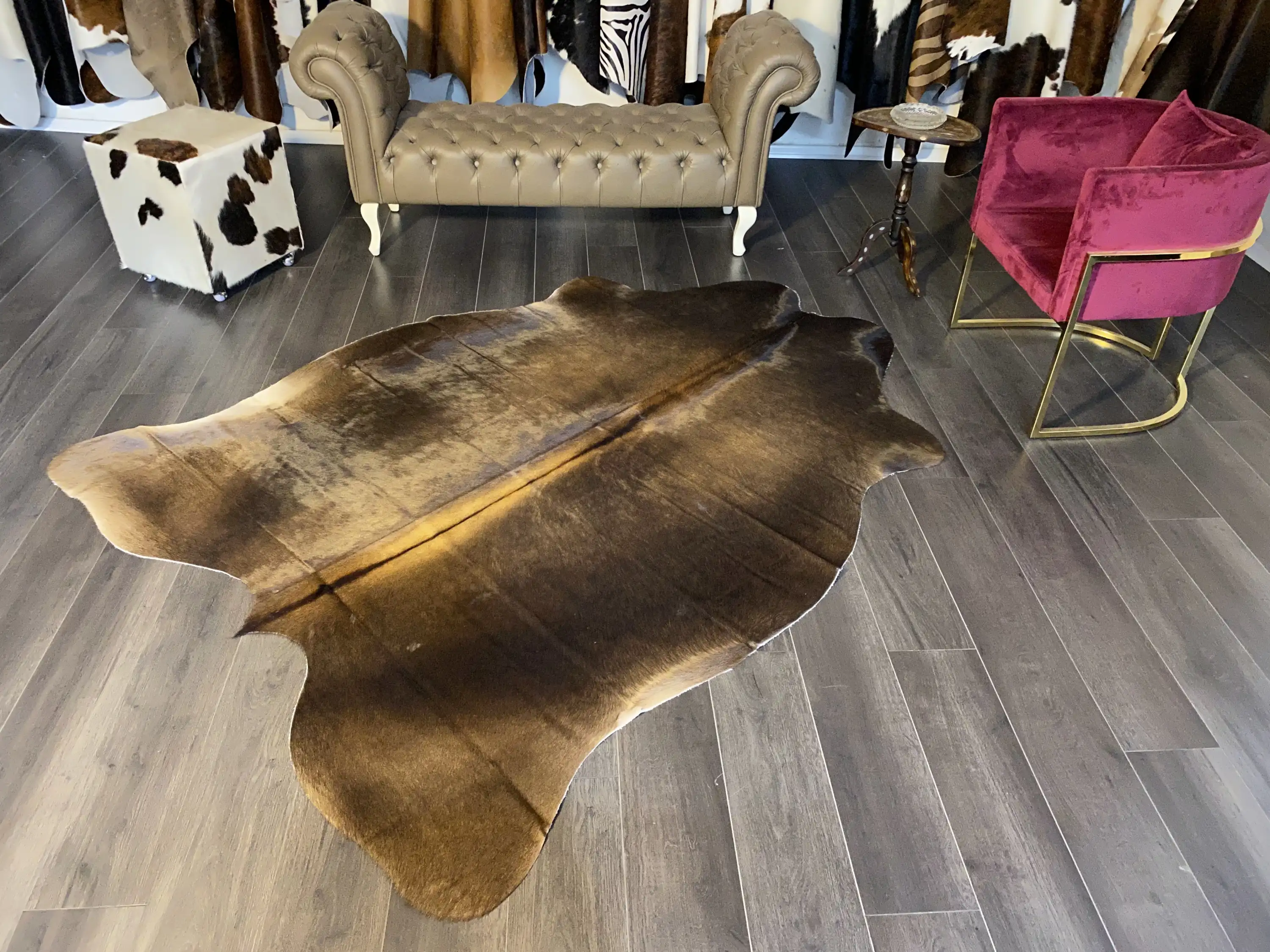 HAKİKİ DERİ DANA POSTU MIX KAHVE 175 x 225 - 1001000102