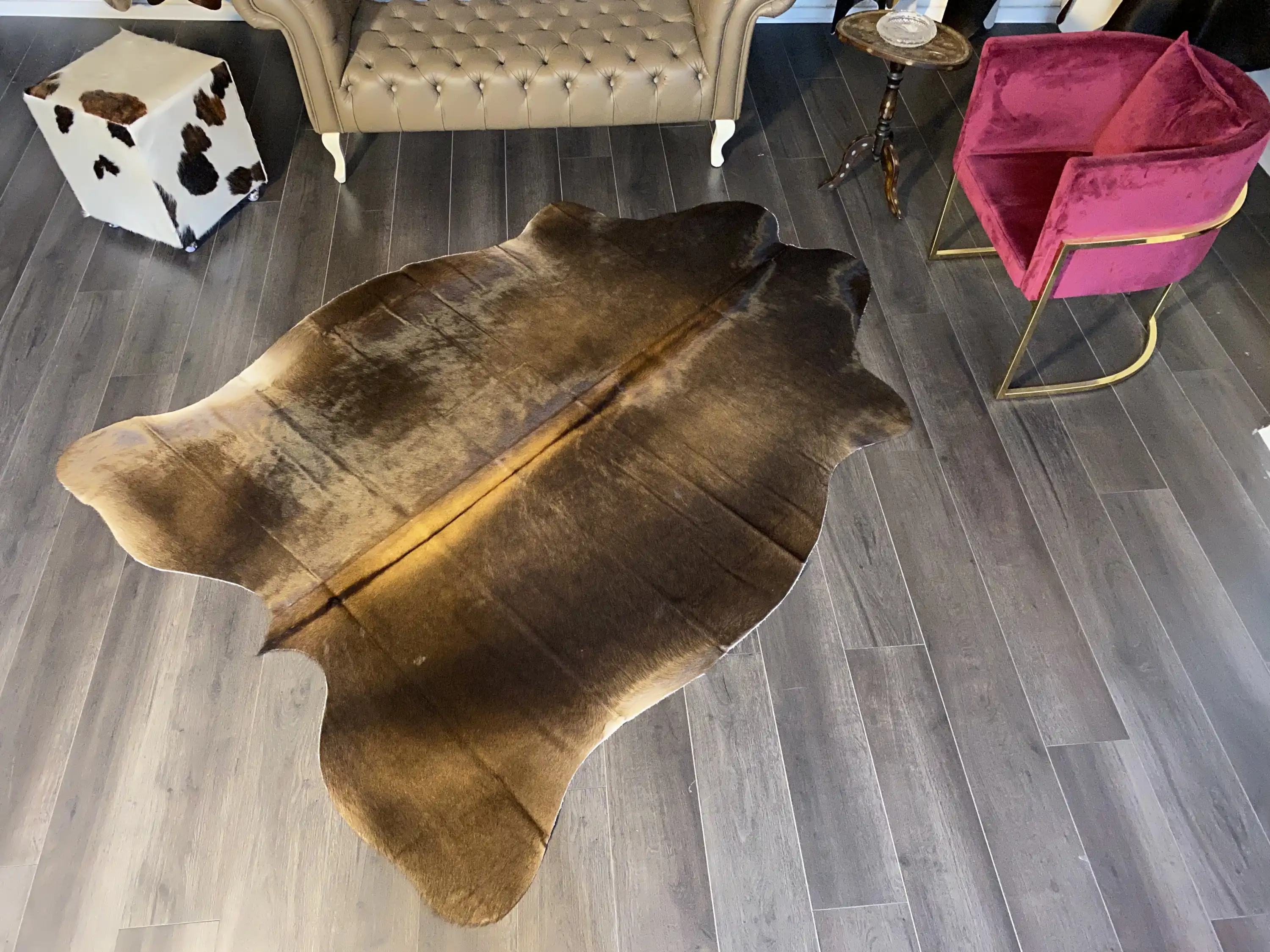 HAKİKİ DERİ DANA POSTU MIX KAHVE 175 x 225 - 1001000102