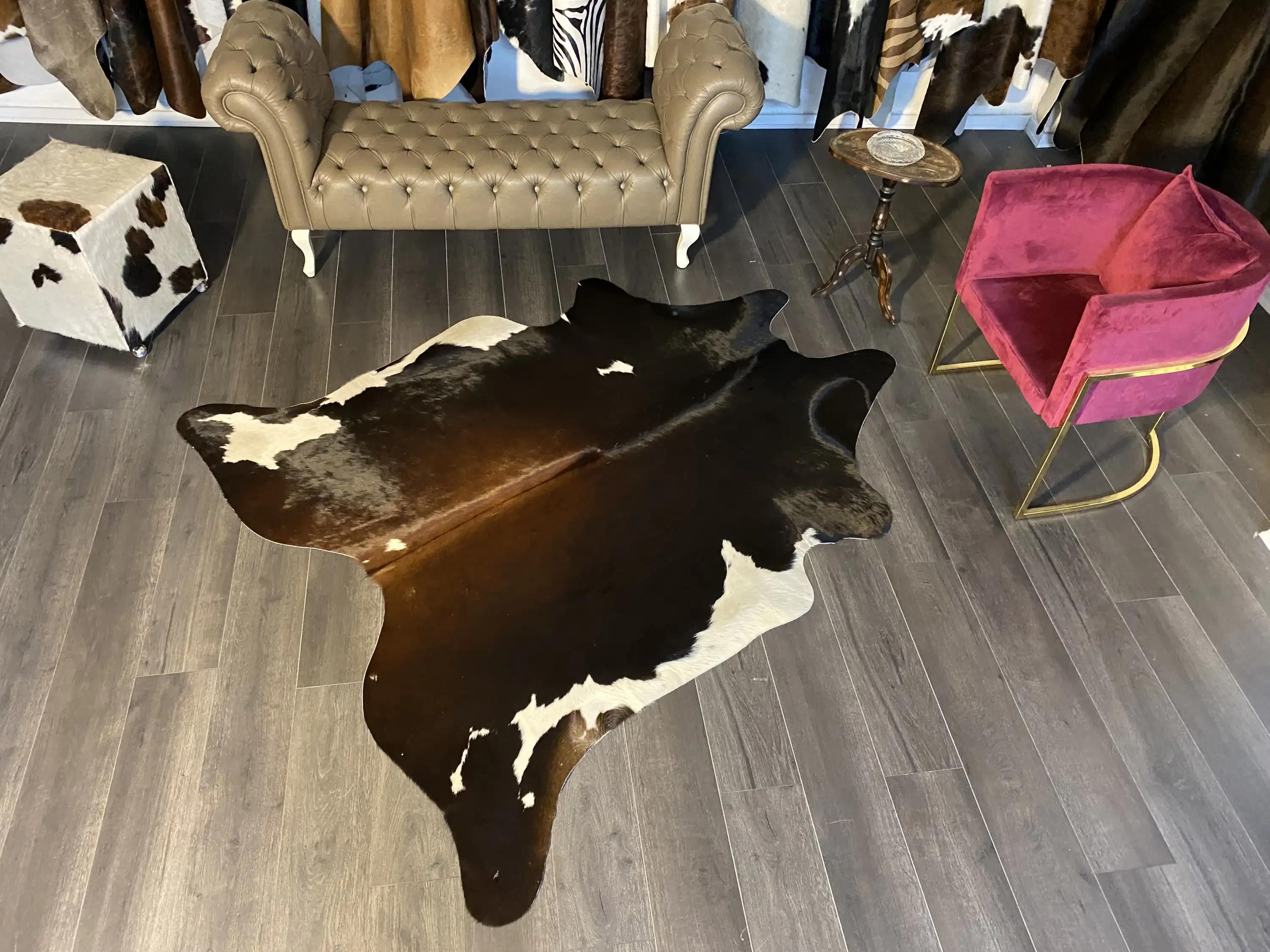 HAKİKİ DERİ DANA POSTU MIX KAHVE 180 x 215 - 1001000132