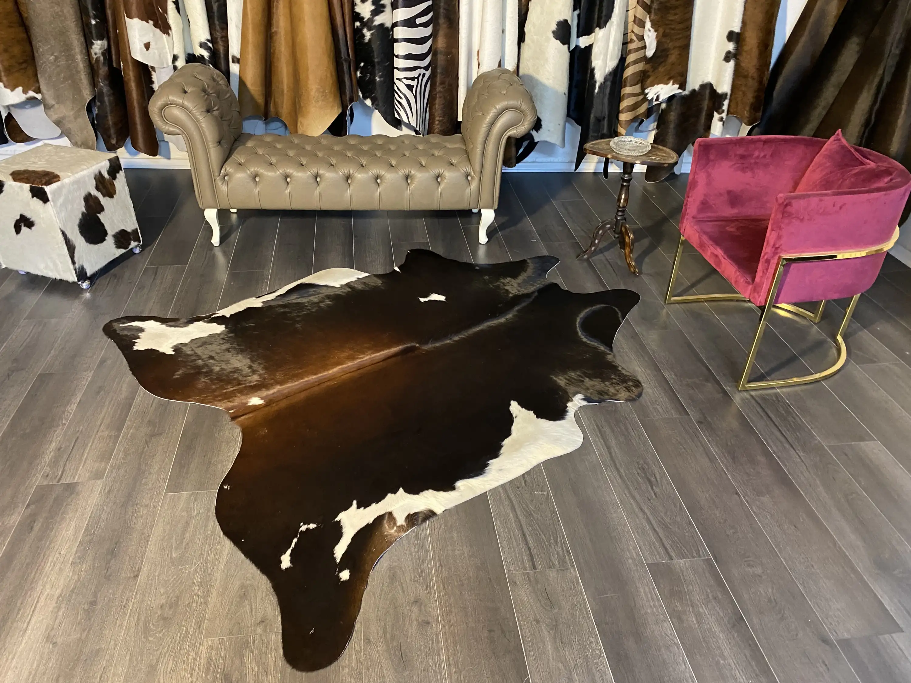 HAKİKİ DERİ DANA POSTU MIX KAHVE 180 x 215 - 1001000132