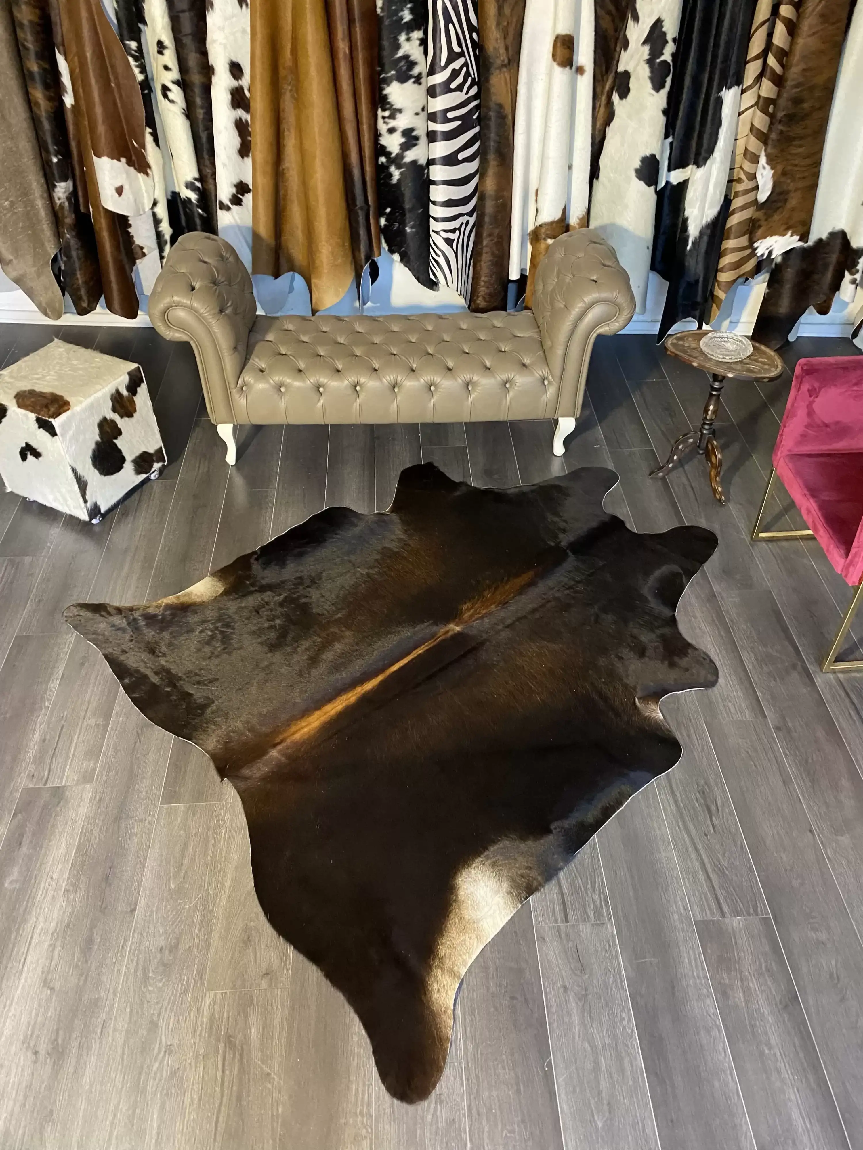 HAKİKİ DERİ DANA POSTU MIX KAHVE 185 x 210 - 1001000050