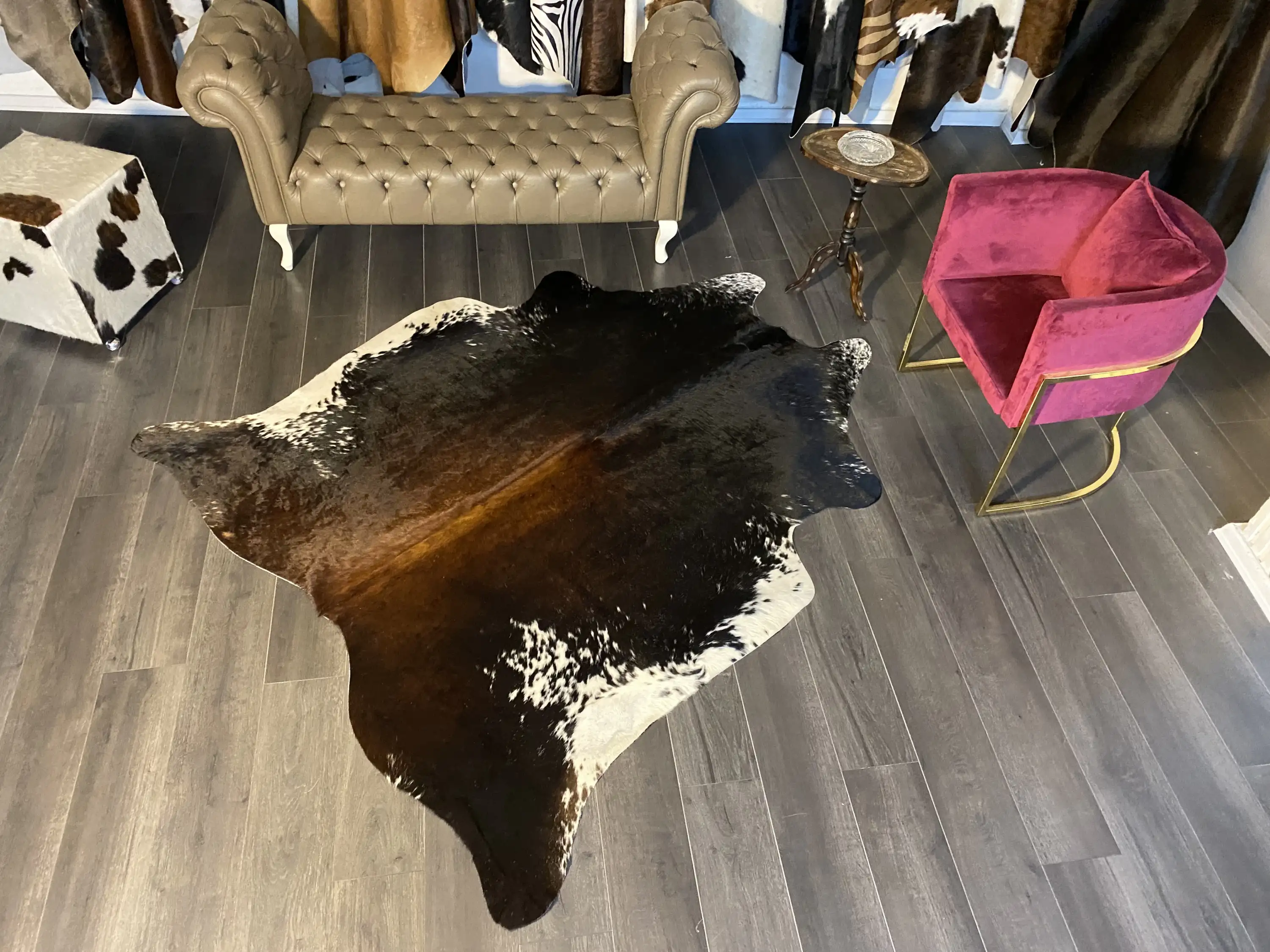 HAKİKİ DERİ DANA POSTU MIX KAHVE 185 x 215 - 1001000170