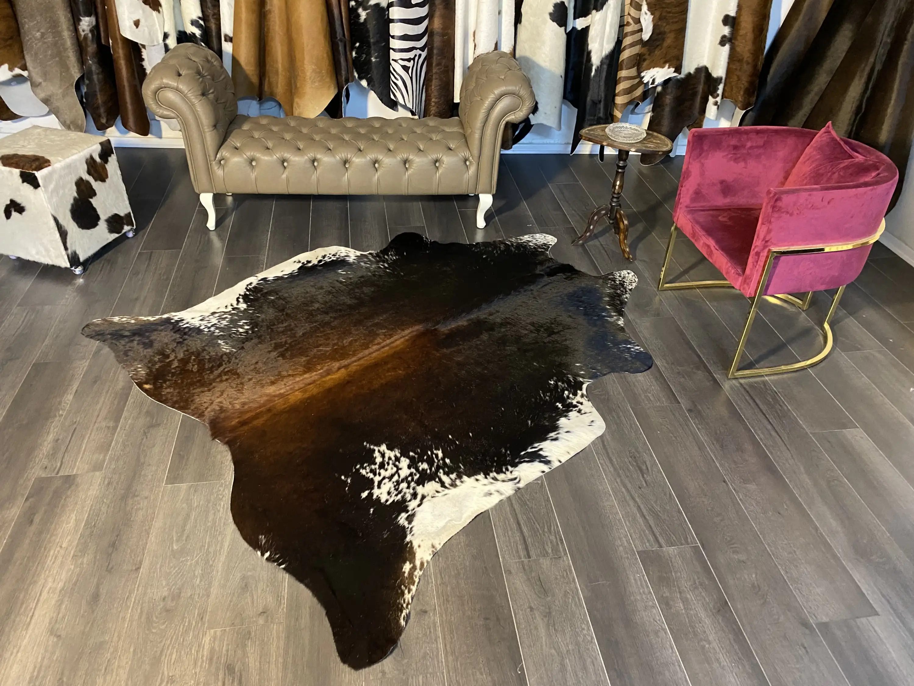 HAKİKİ DERİ DANA POSTU MIX KAHVE 185 x 215 - 1001000170