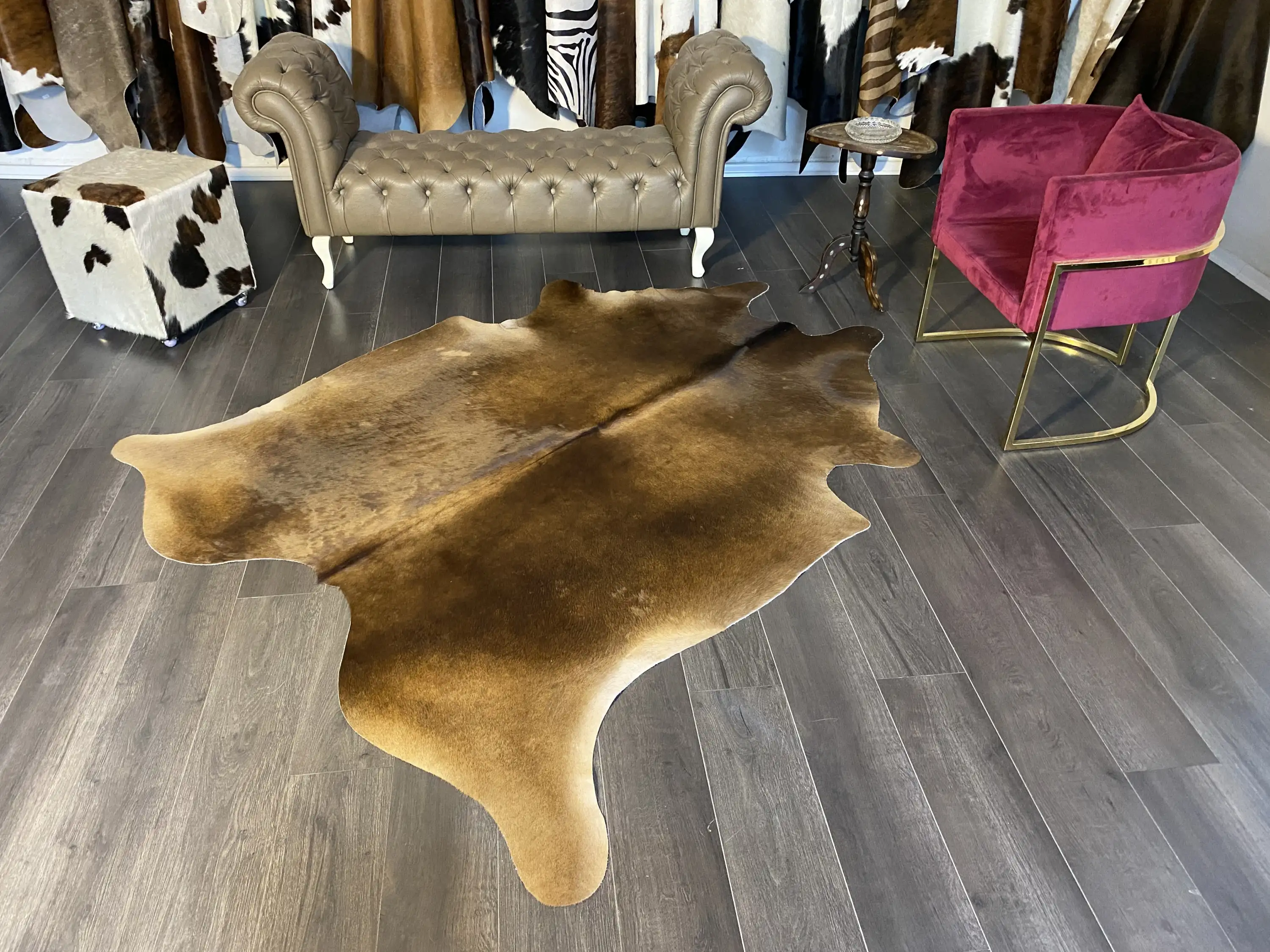 HAKİKİ DERİ DANA POSTU - MIX KAHVE - 185 x 220 - 2251001000041