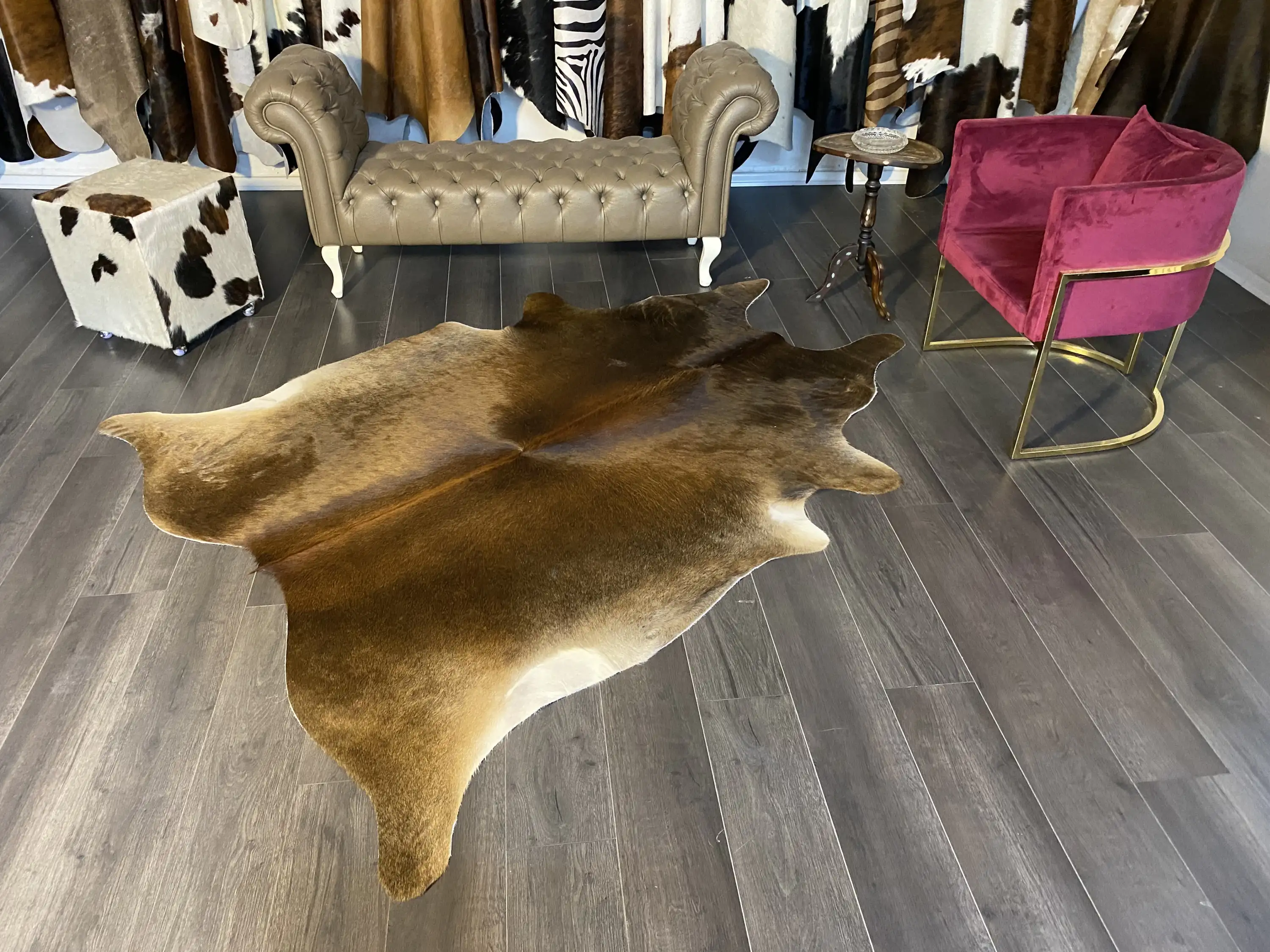 HAKİKİ DERİ DANA POSTU MIX KAHVE 185 x 230 - 1001000045