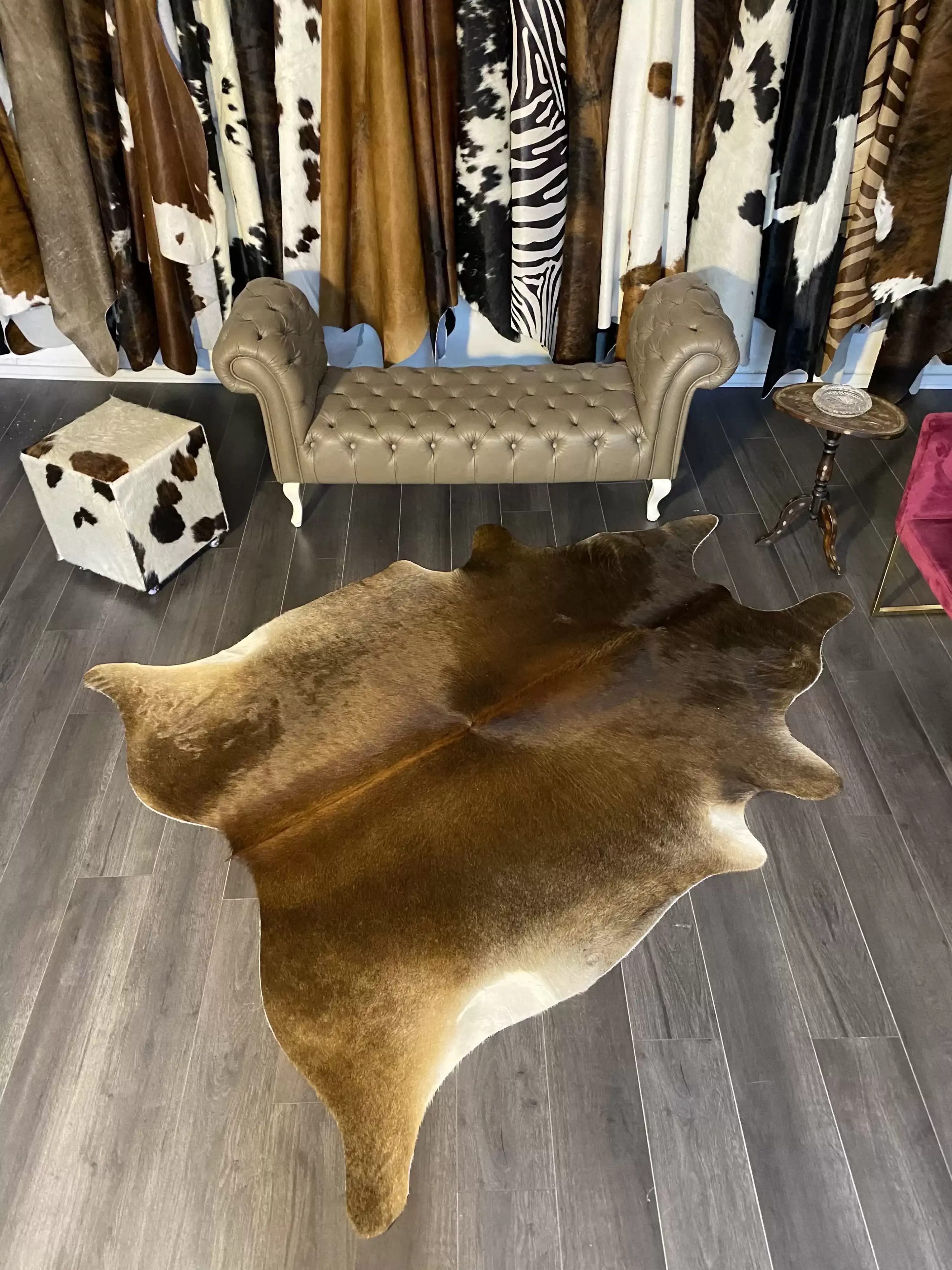 HAKİKİ DERİ DANA POSTU MIX KAHVE 185 x 230 - 1001000045