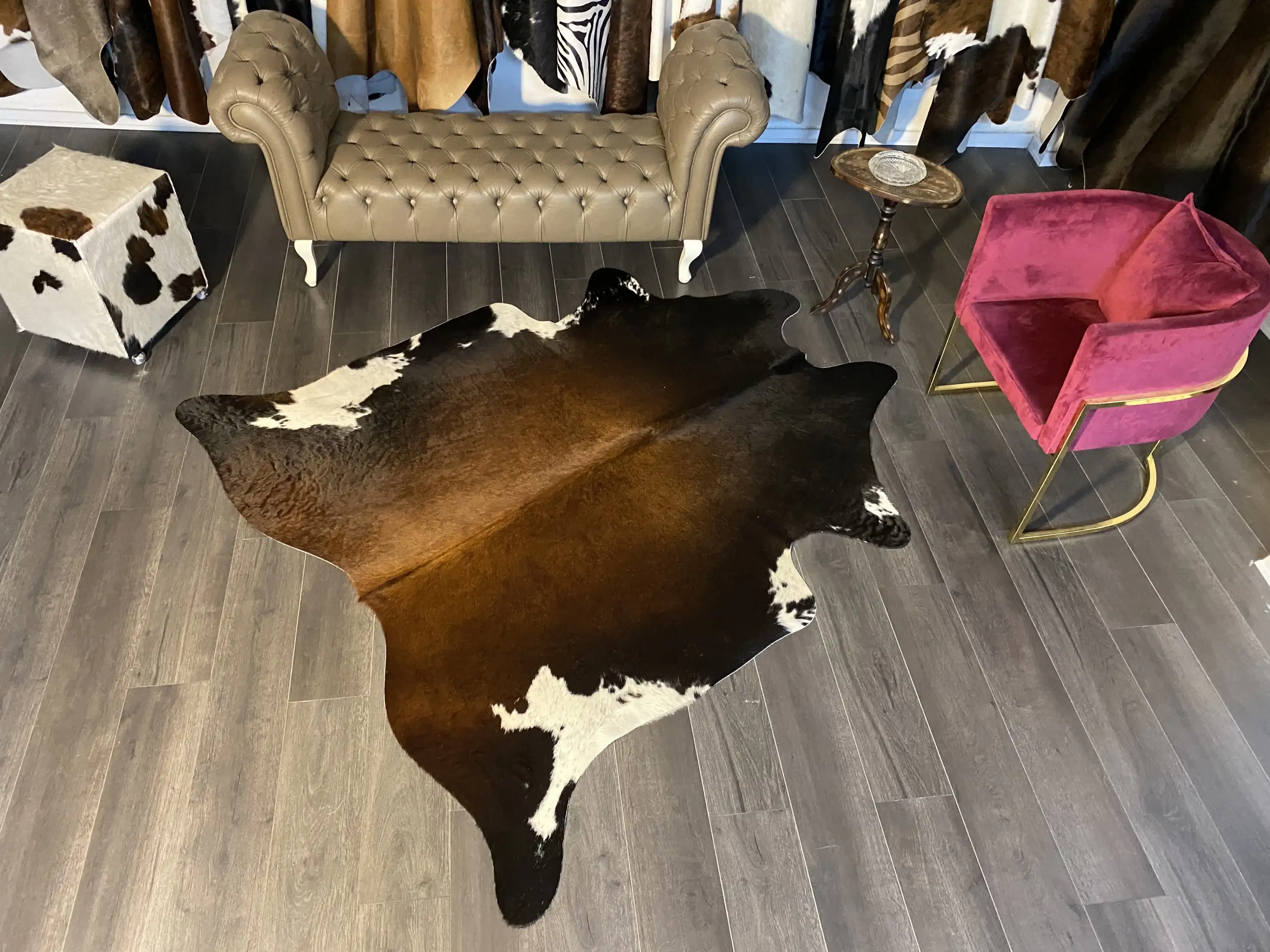 HAKİKİ DERİ DANA POSTU MIX KAHVE 190 x 210 - 1001000163