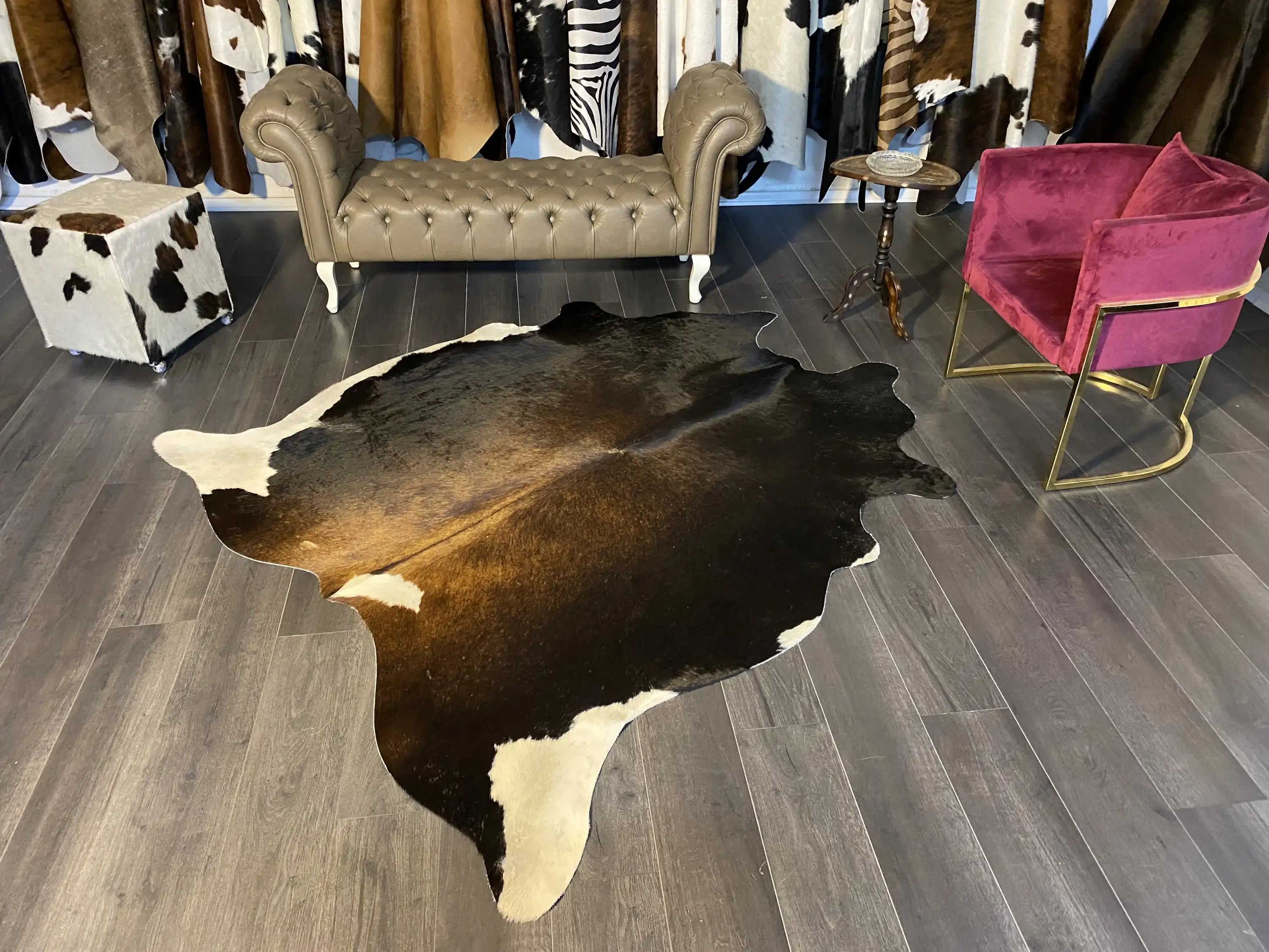 HAKİKİ DERİ DANA POSTU MIX KAHVE 190 x 215 - 1001000126