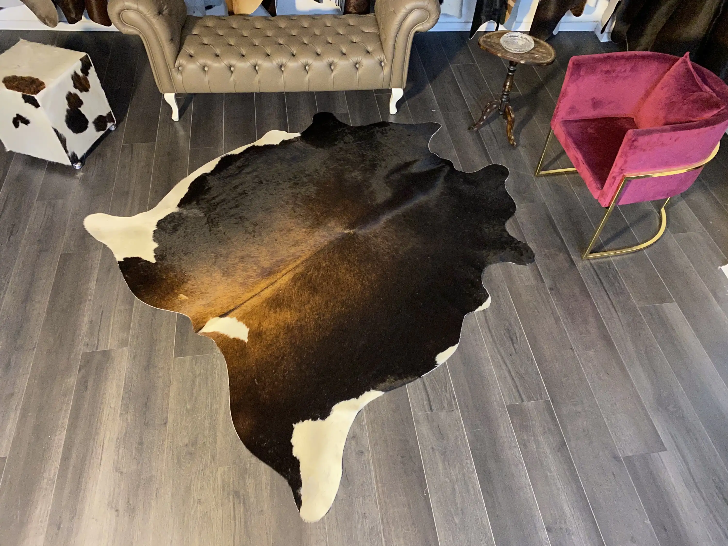 HAKİKİ DERİ DANA POSTU MIX KAHVE 190 x 215 - 1001000126