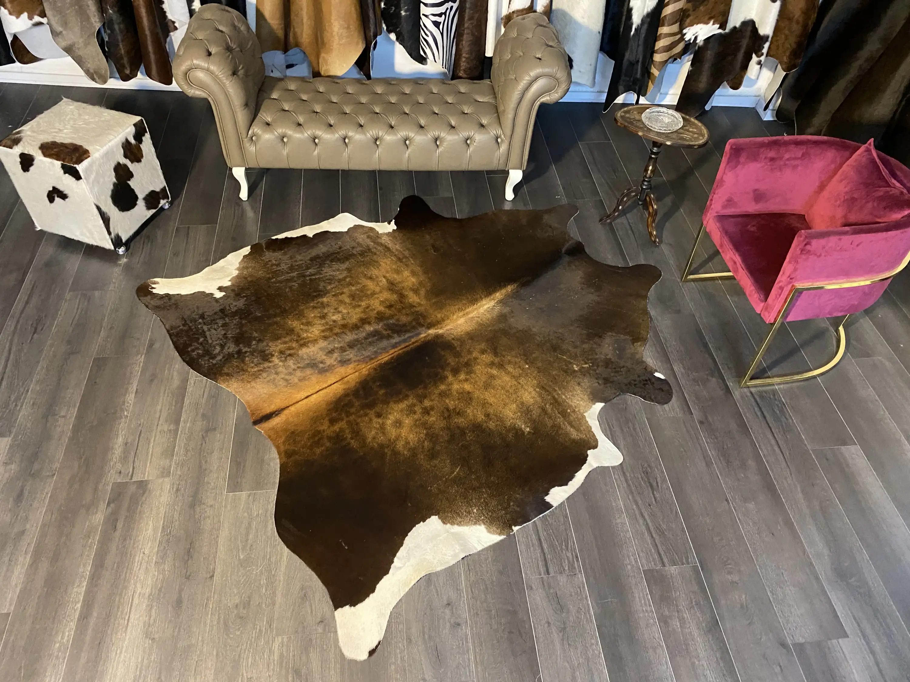 HAKİKİ DERİ DANA POSTU MIX KAHVE 190 x 215 - 1001000177