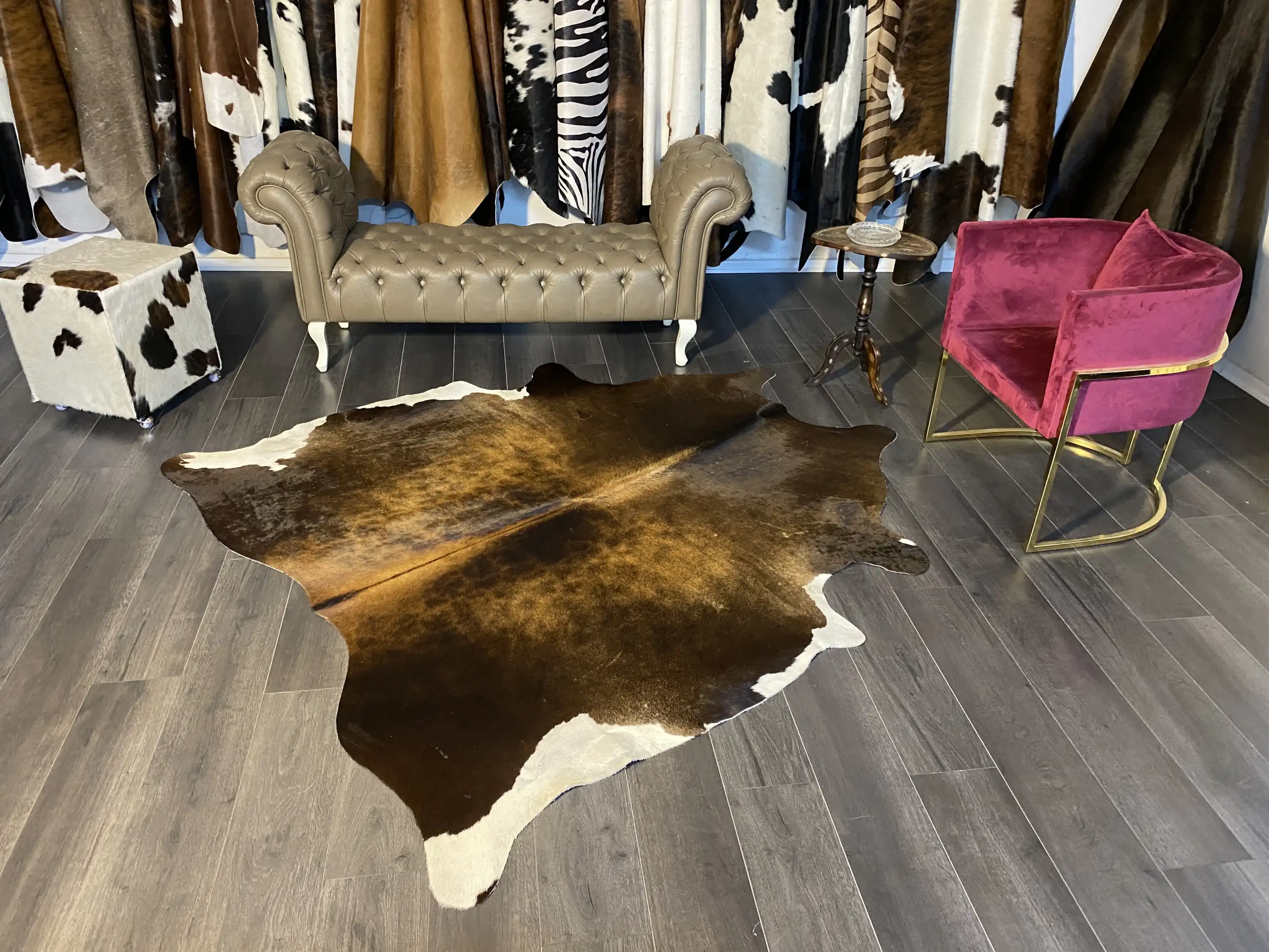 HAKİKİ DERİ DANA POSTU MIX KAHVE 190 x 215 - 1001000177