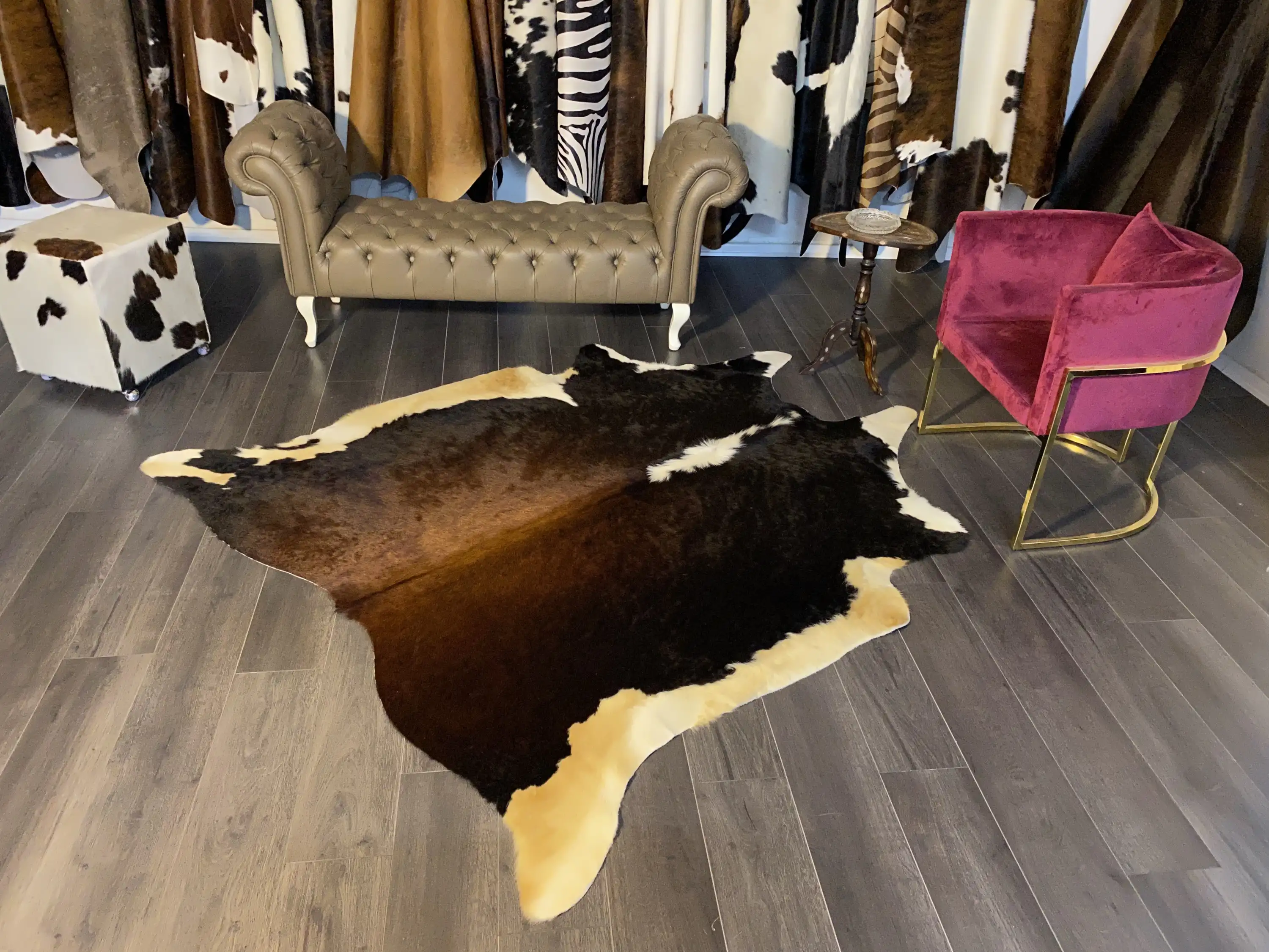 HAKİKİ DERİ DANA POSTU MIX KAHVE 190 x 220 - 1001000118