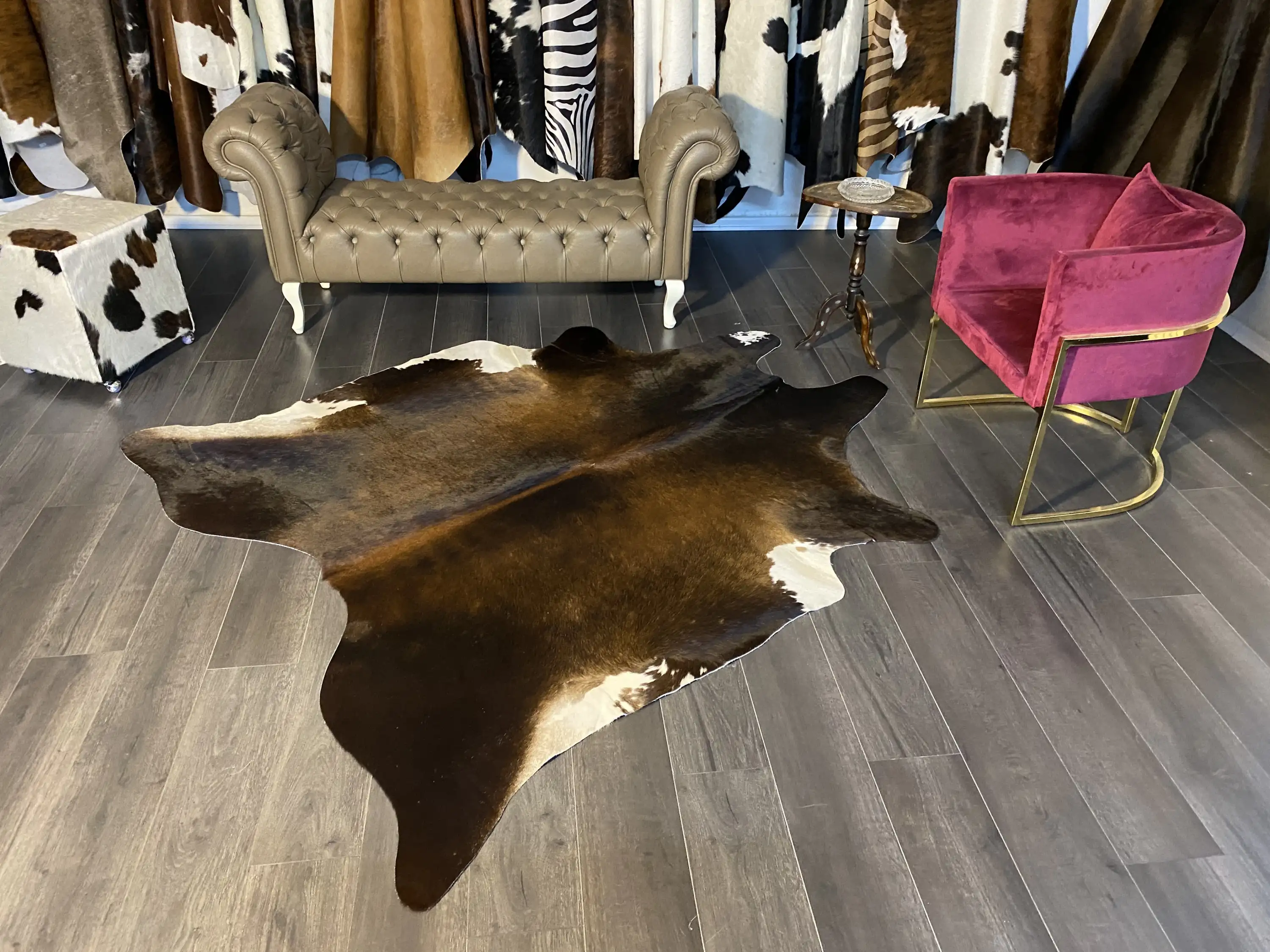 HAKİKİ DERİ DANA POSTU MIX KAHVE 190 x 220 - 1001000173