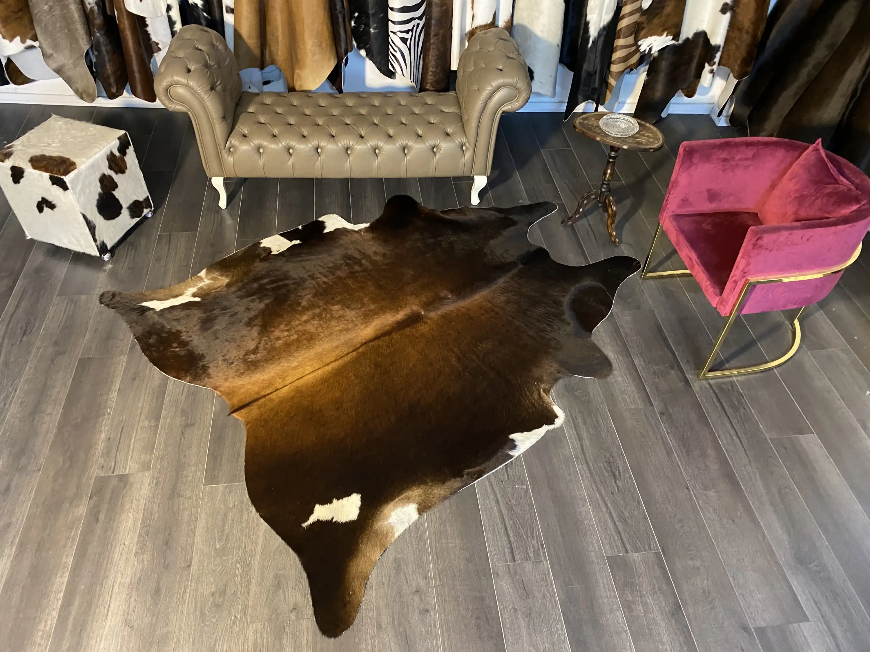 HAKİKİ DERİ DANA POSTU MIX KAHVE 190 x 220 - 1001000179