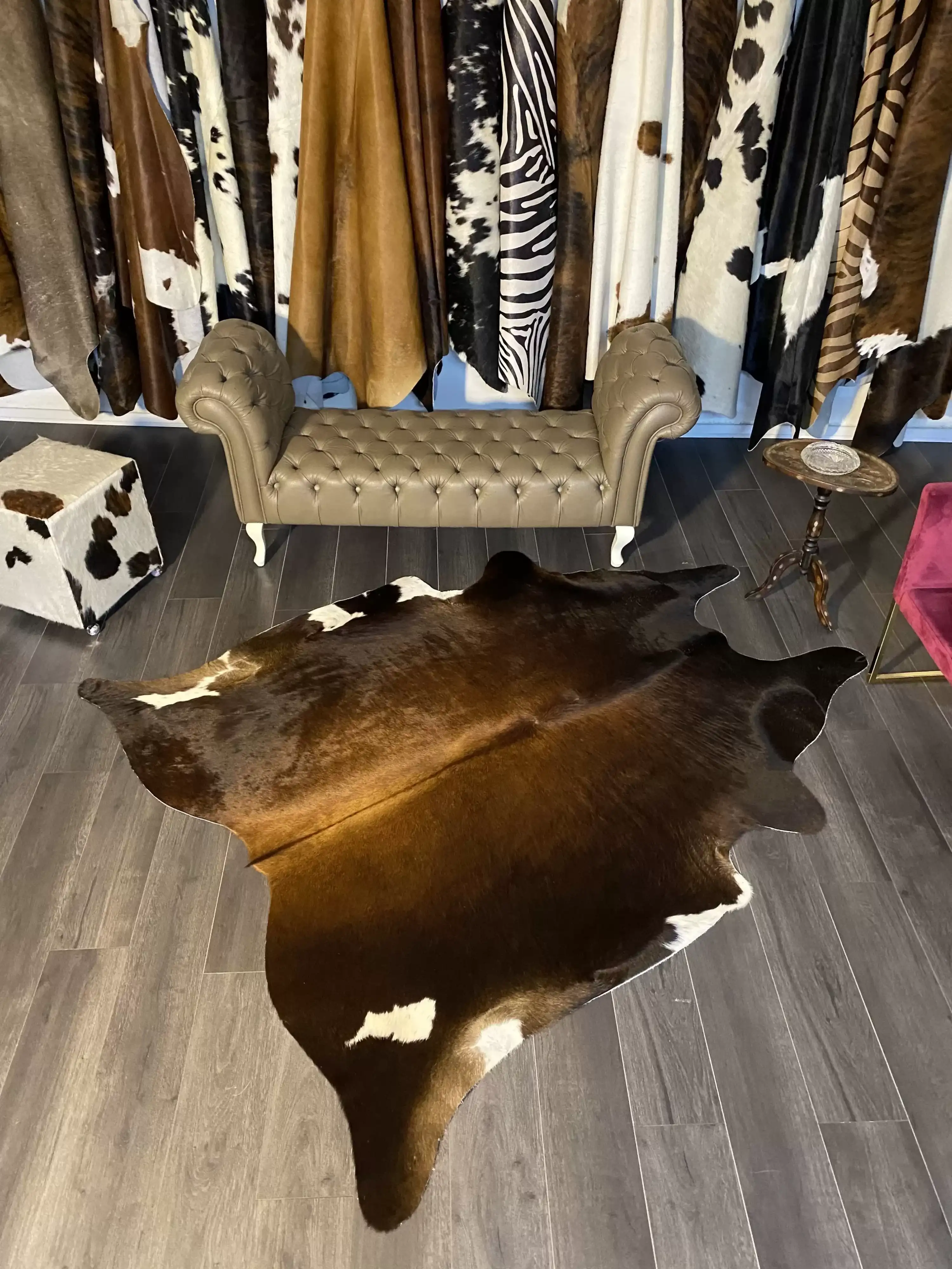 HAKİKİ DERİ DANA POSTU MIX KAHVE 190 x 220 - 1001000179