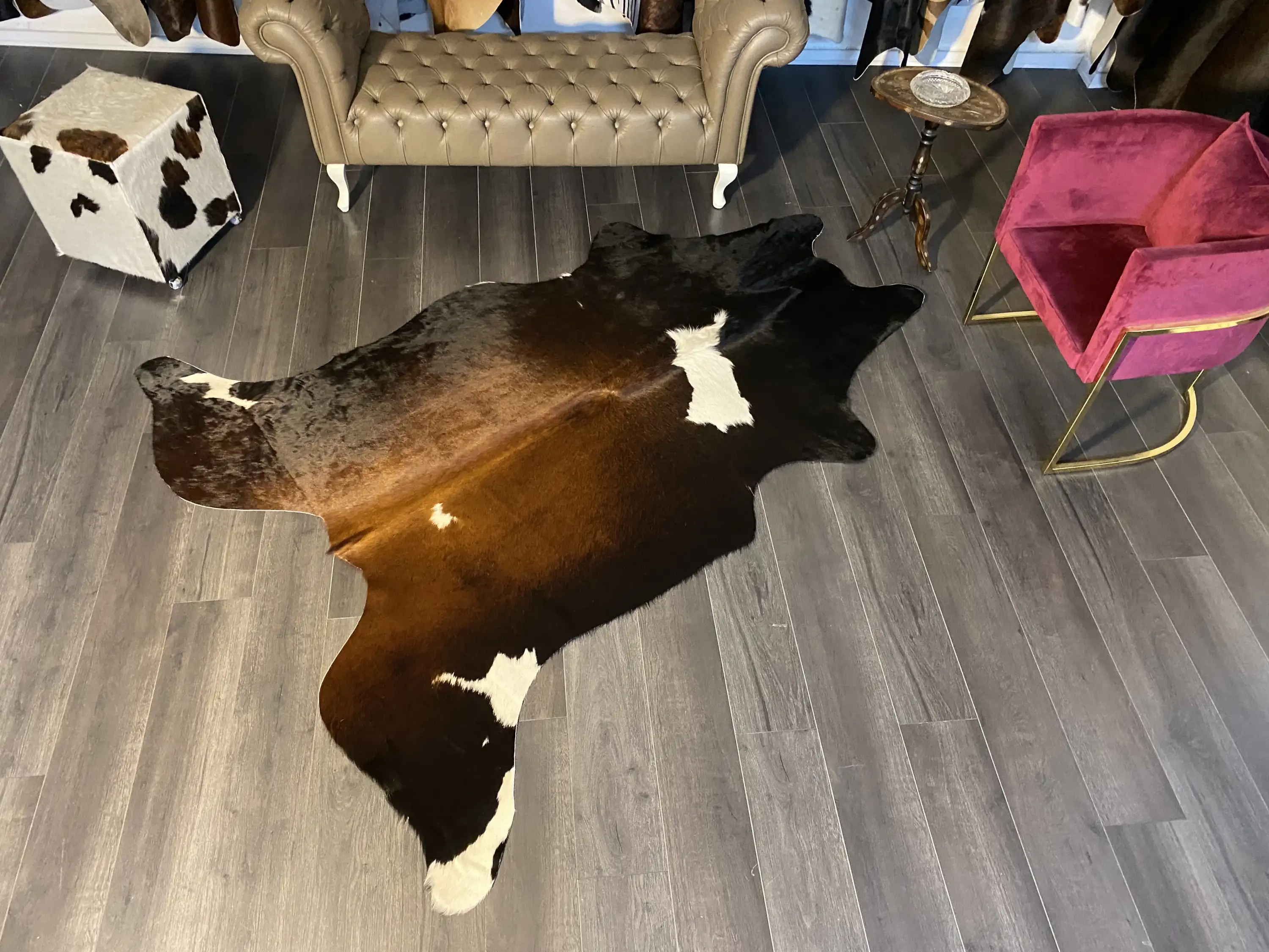 HAKİKİ DERİ DANA POSTU MIX KAHVE 190 x 235 - 1001000182