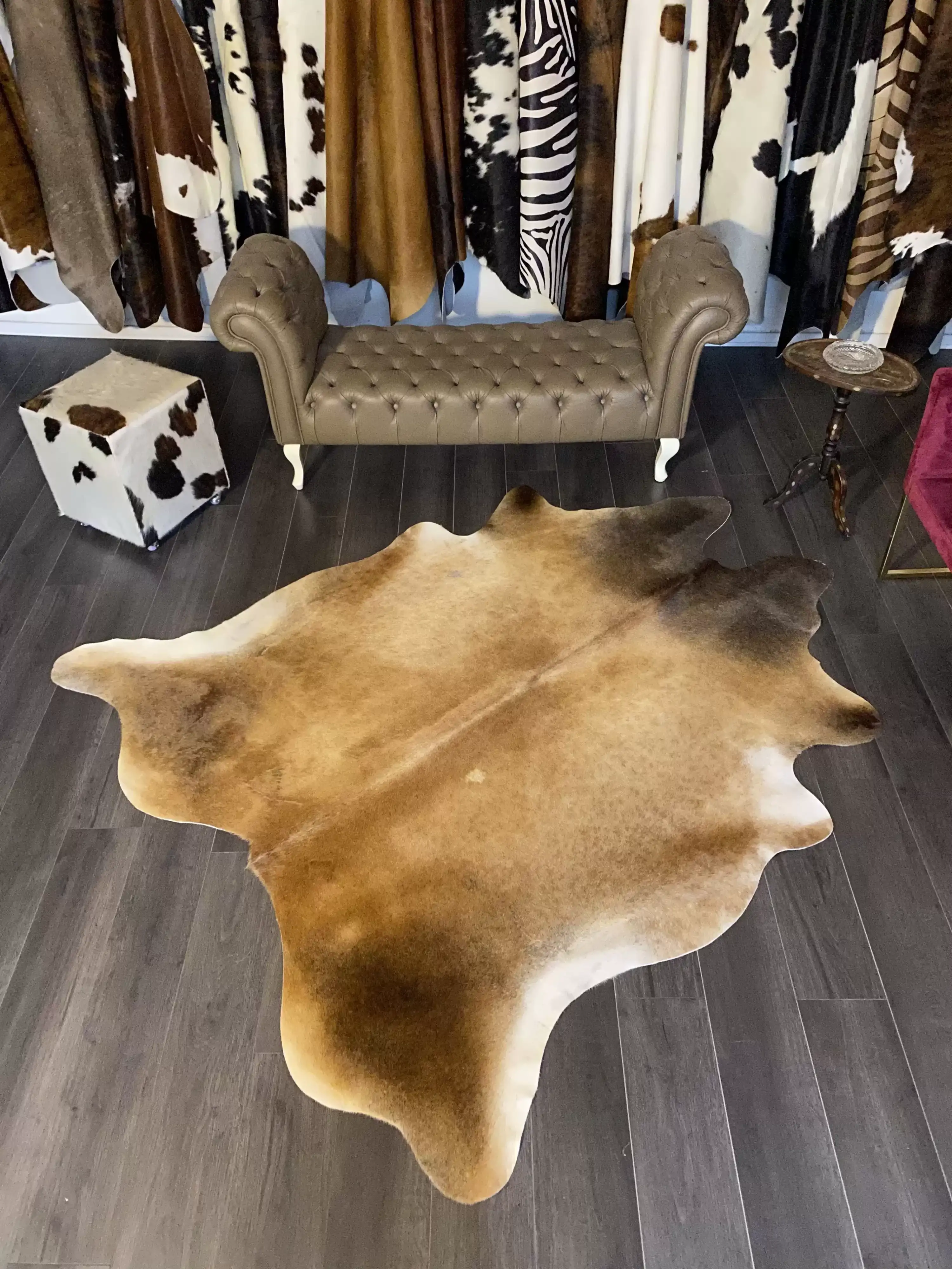 HAKİKİ DERİ DANA POSTU MIX KAHVE 195 x 215 - 1001000113