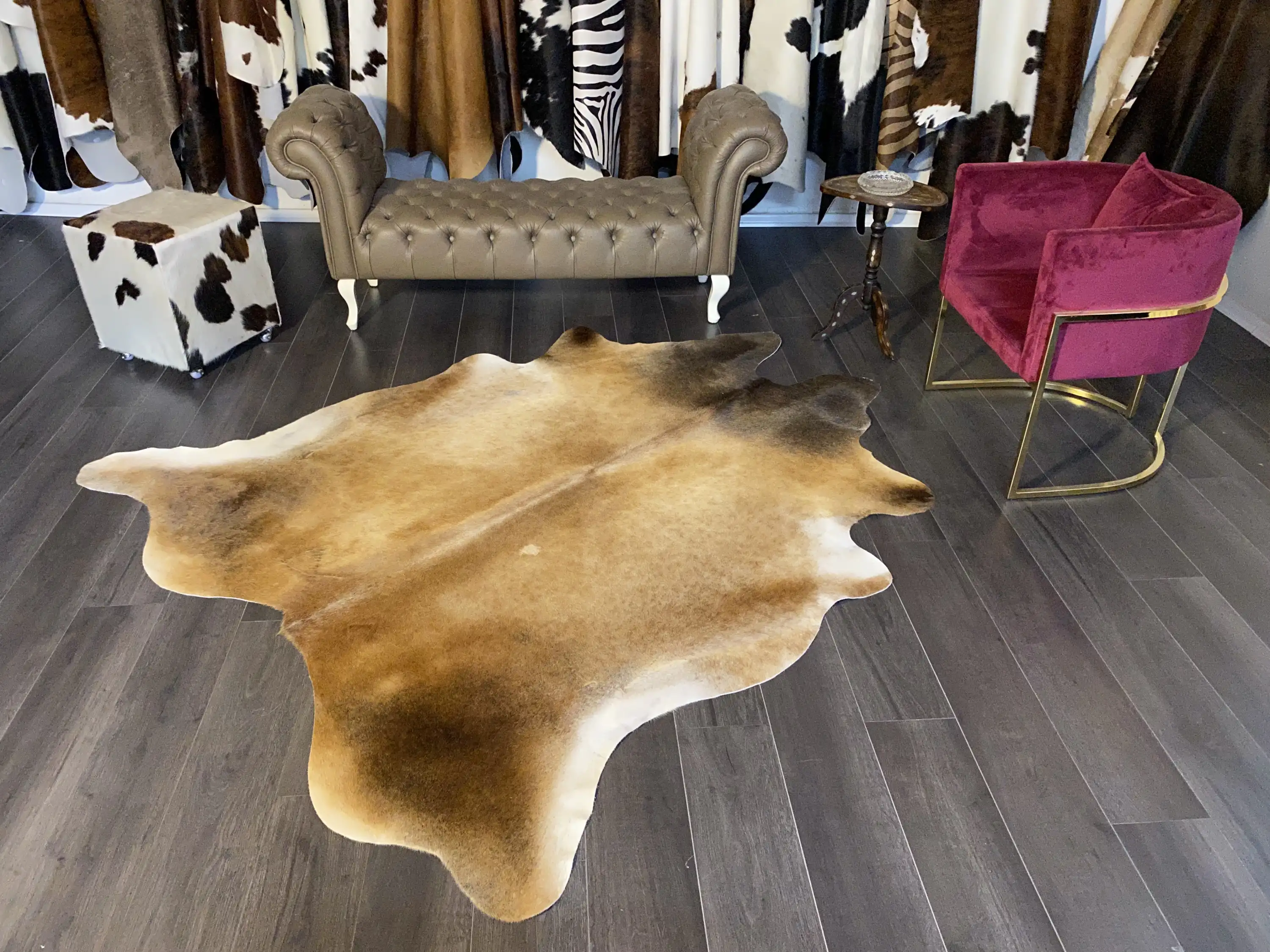 HAKİKİ DERİ DANA POSTU MIX KAHVE 195 x 215 - 1001000113