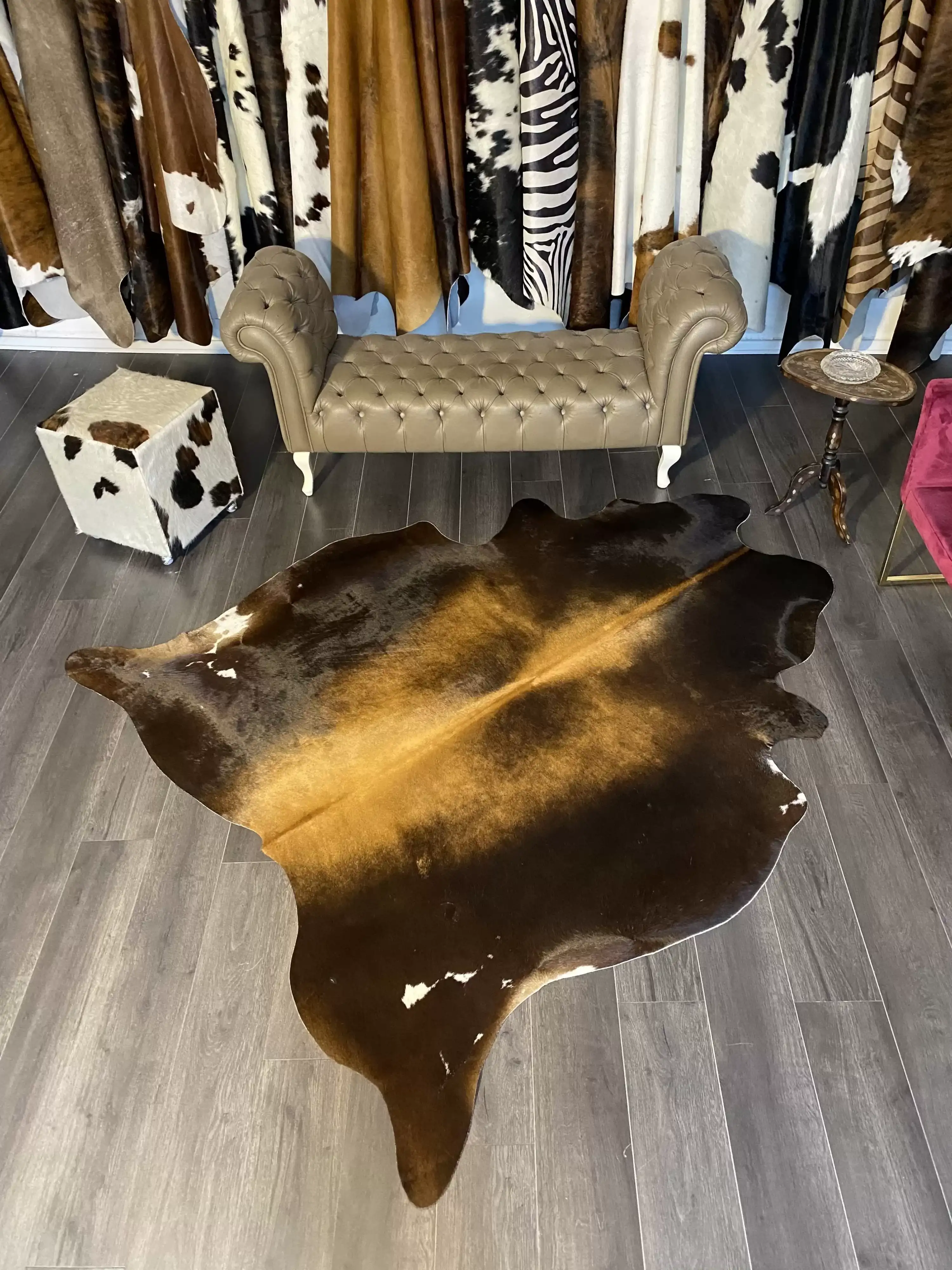 HAKİKİ DERİ DANA POSTU MIX KAHVE 195 x 220 - 1001000088