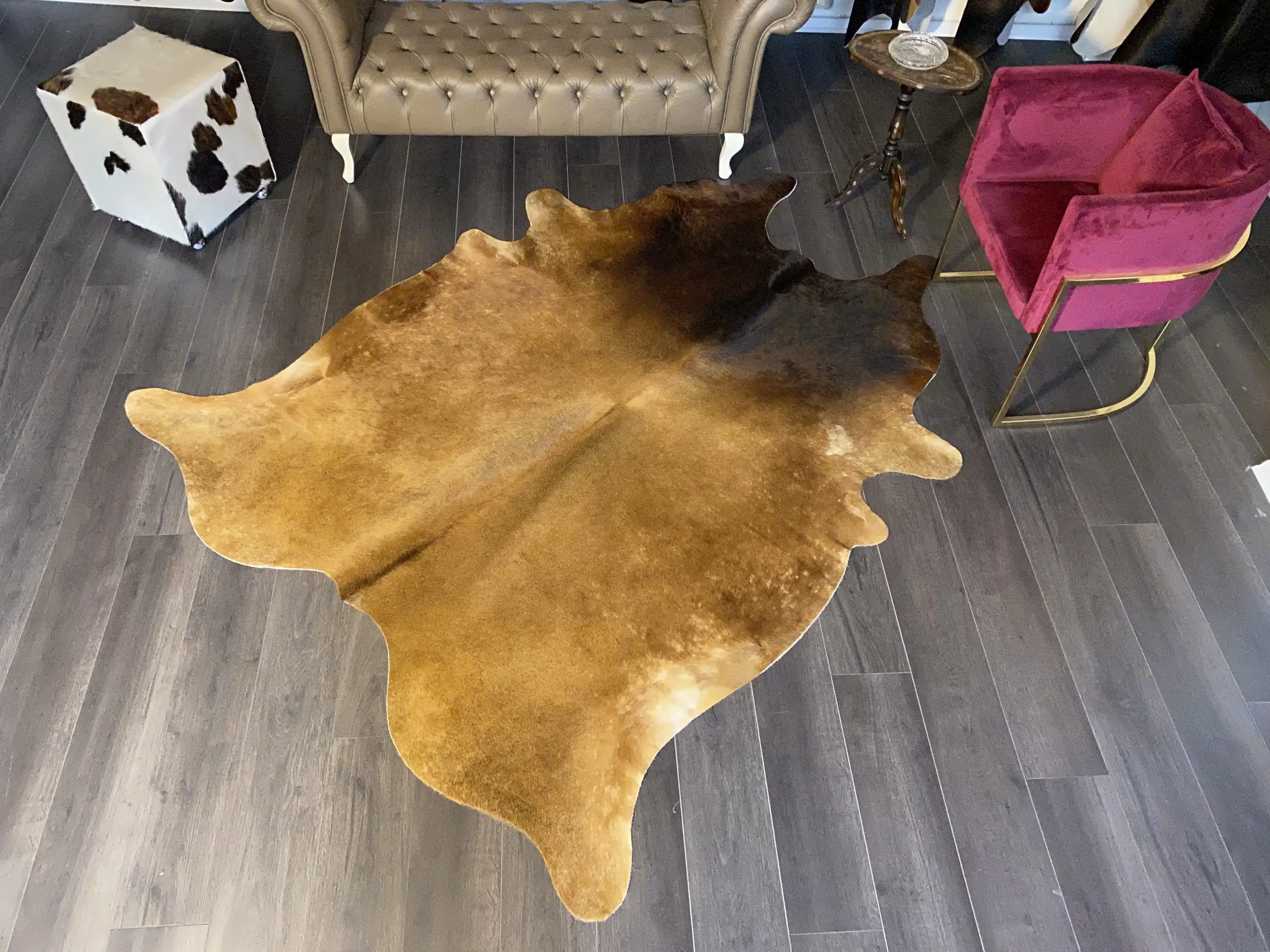 HAKİKİ DERİ DANA POSTU MIX KAHVE 195 x 230 - 1001000109