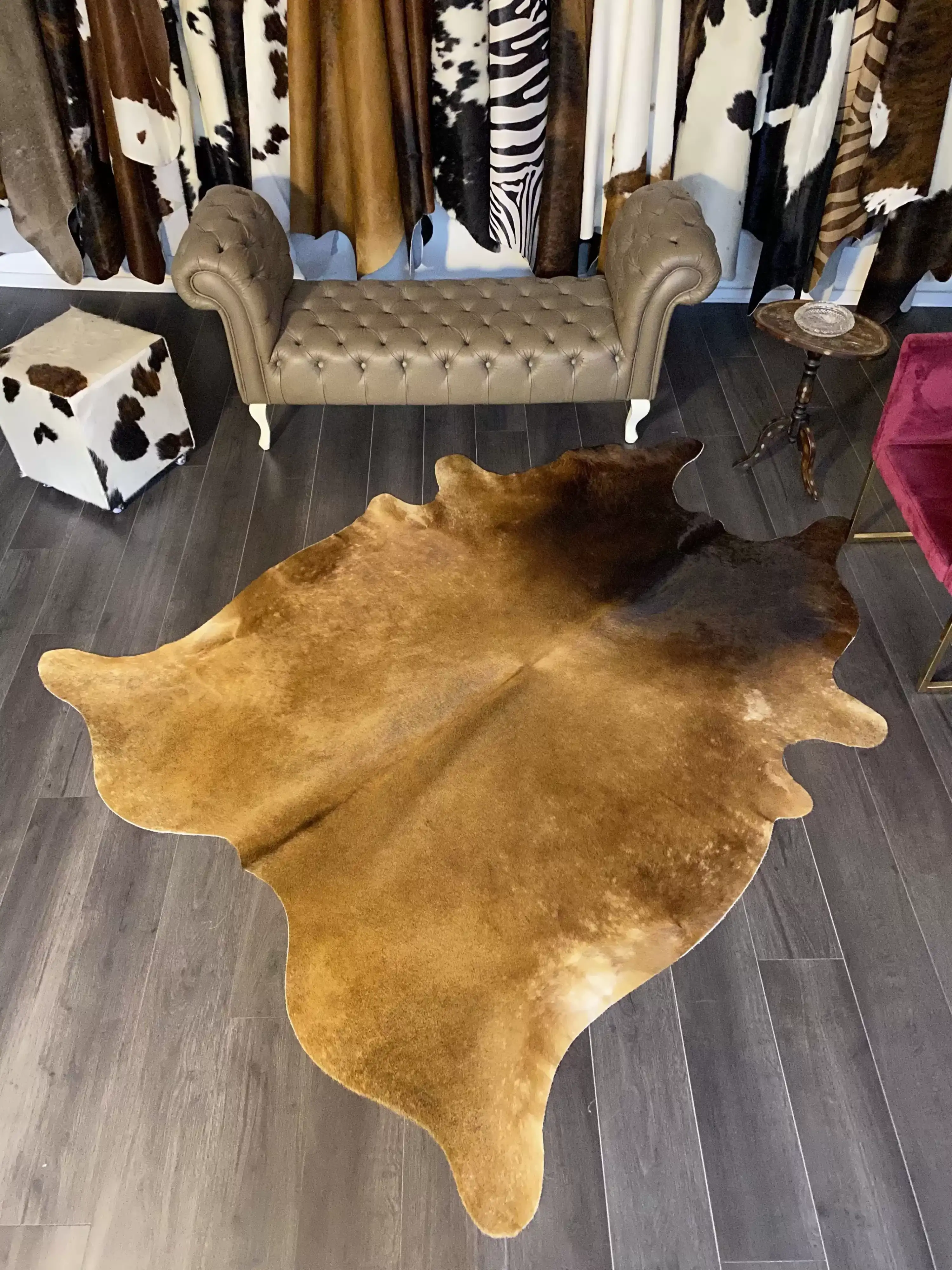 HAKİKİ DERİ DANA POSTU MIX KAHVE 195 x 230 - 1001000109