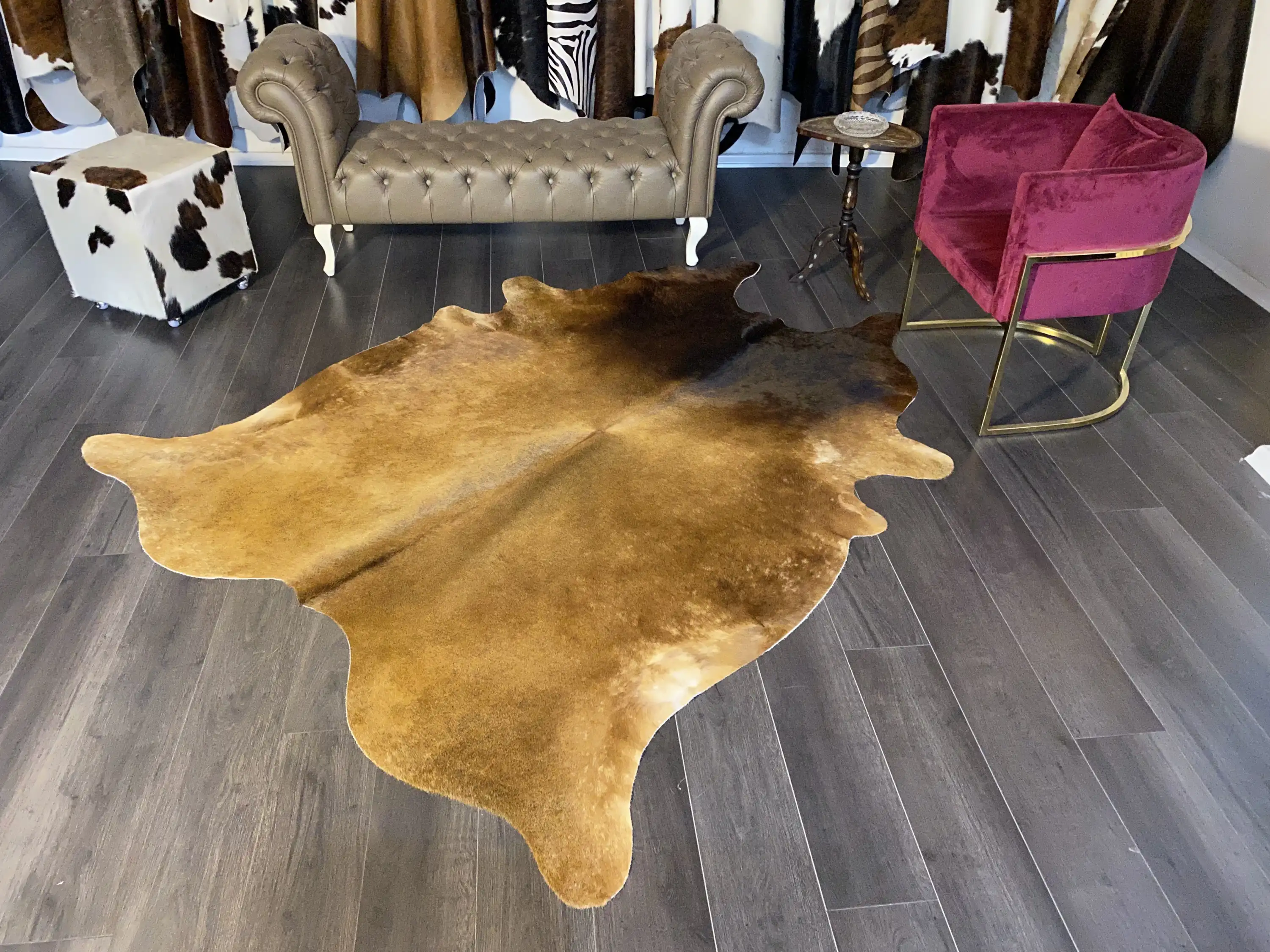 HAKİKİ DERİ DANA POSTU MIX KAHVE 195 x 230 - 1001000109