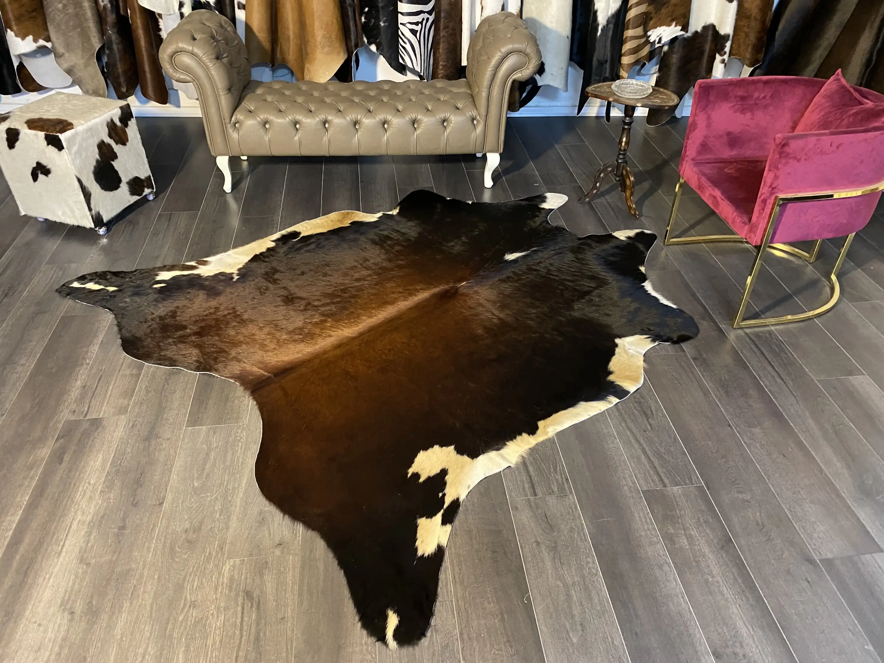 HAKİKİ DERİ DANA POSTU MIX KAHVE 210 x 220 - 1001000152