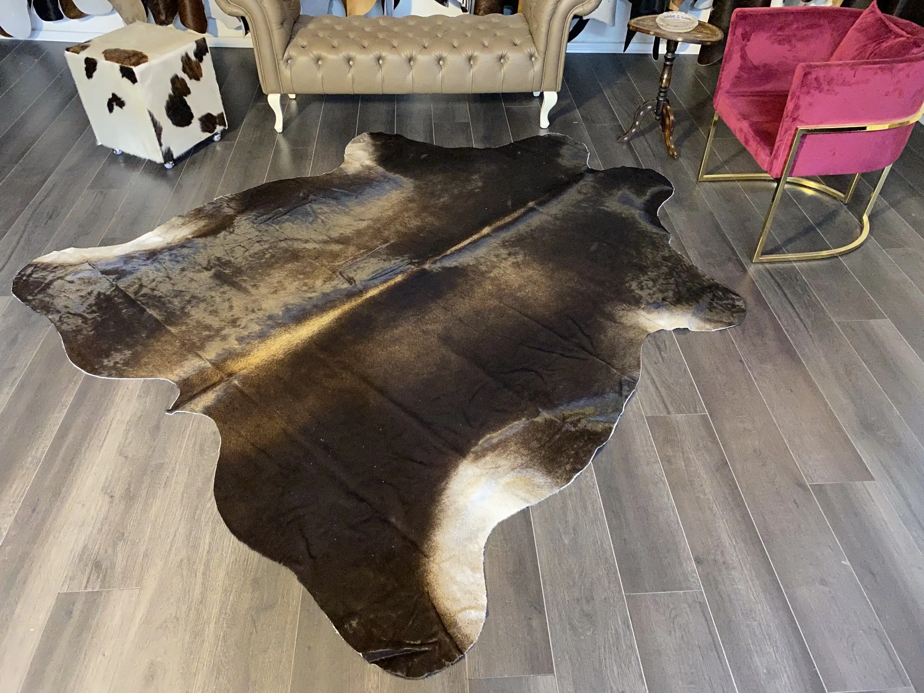 HAKİKİ DERİ DANA POSTU MIX KAHVE 220 x 245 - 1001000103