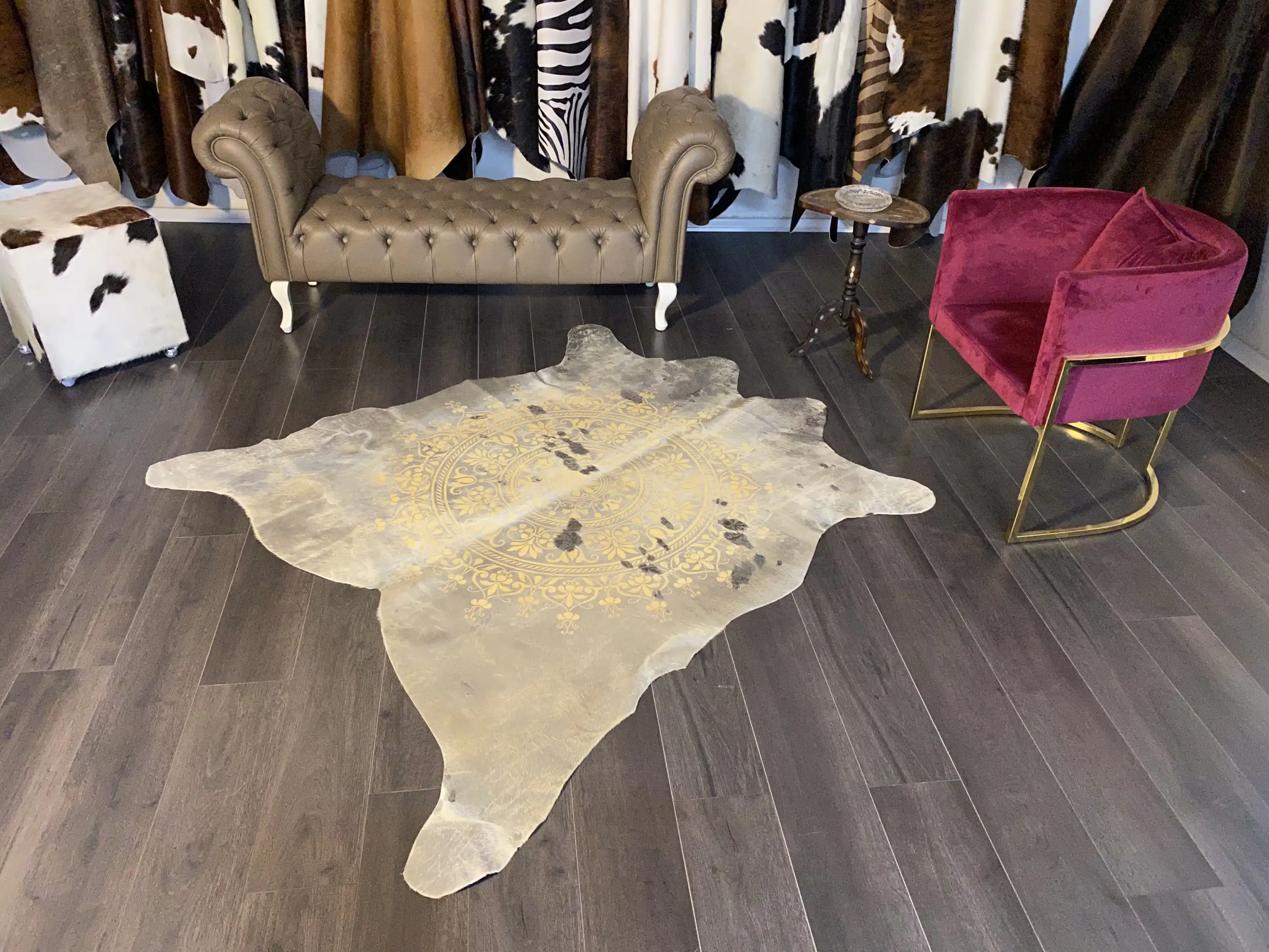 HAKİKİ DERİ DANA POSTU LAZERLİ-VARAKLI 165 x 195 - 1401000007