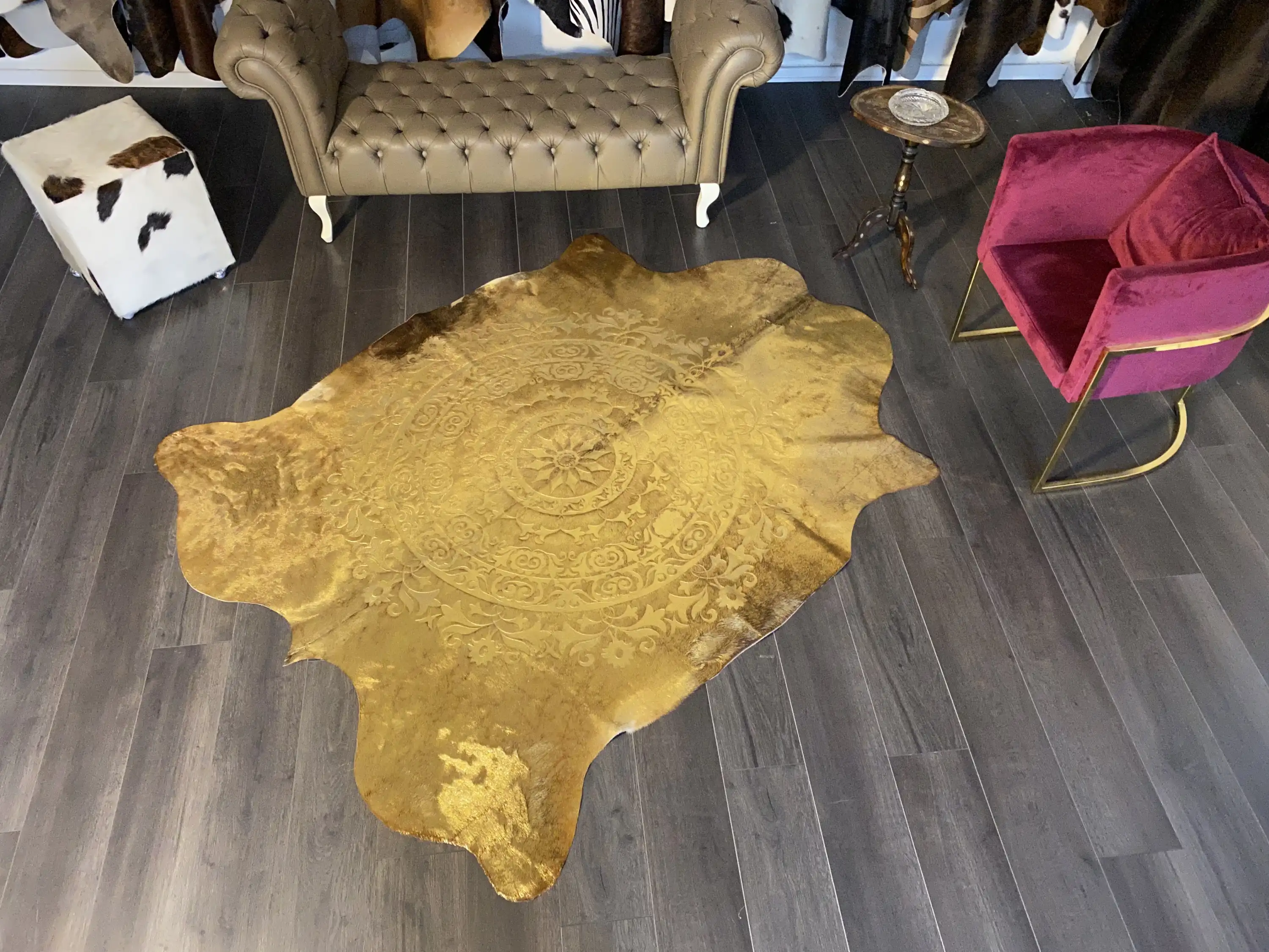 HAKİKİ DERİ DANA POSTU LAZERLİ-VARAKLI 170 x 210 - 1401000018