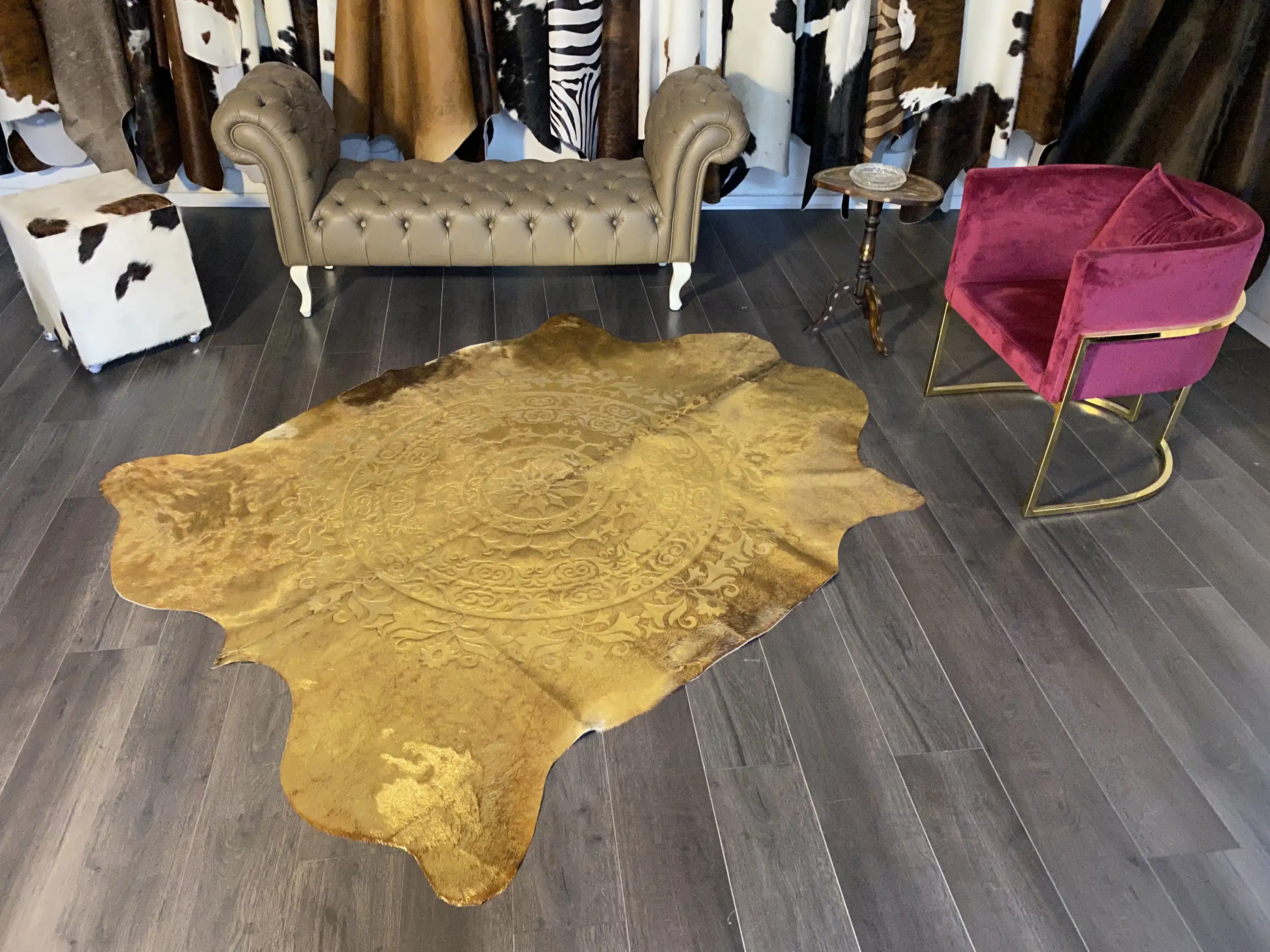 HAKİKİ DERİ DANA POSTU LAZERLİ-VARAKLI 170 x 210 - 1401000018