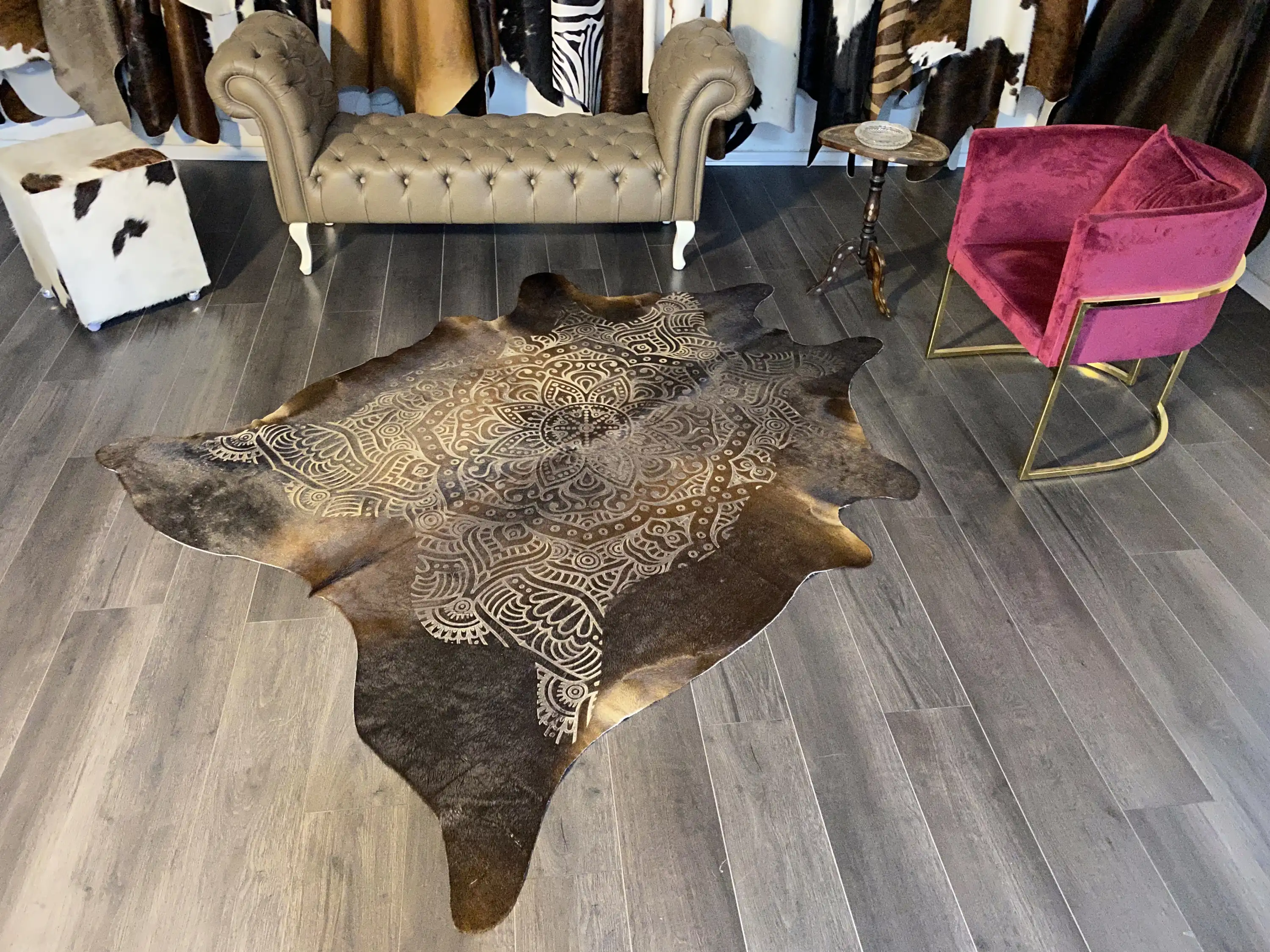 HAKİKİ DERİ DANA POSTU LAZERLİ-VARAKLI 175 x 220 - 1401000025