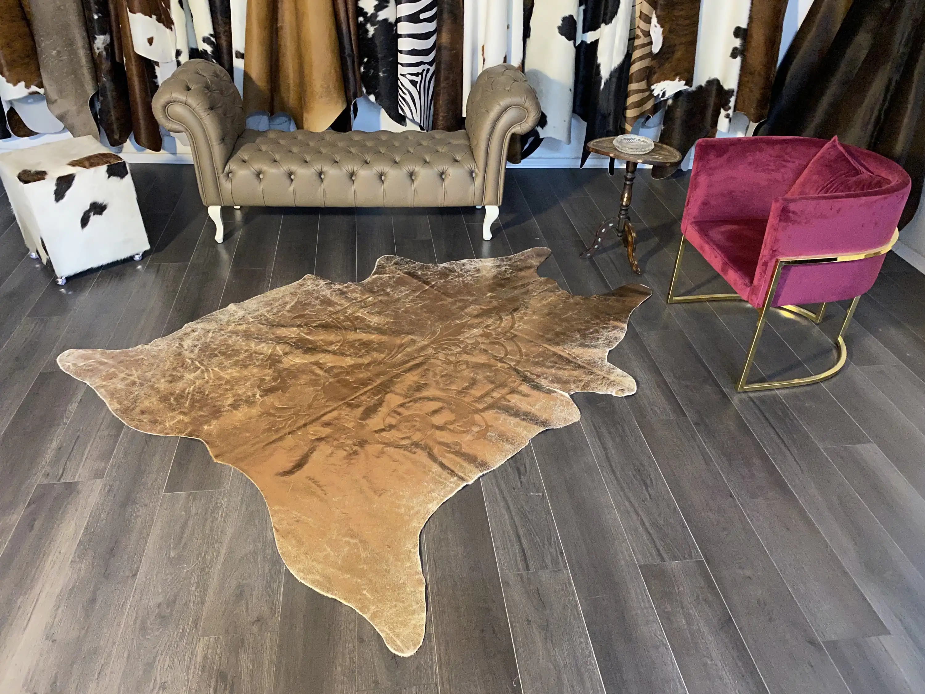 HAKİKİ DERİ DANA POSTU LAZERLİ-VARAKLI 180 x 205 - 1401000043