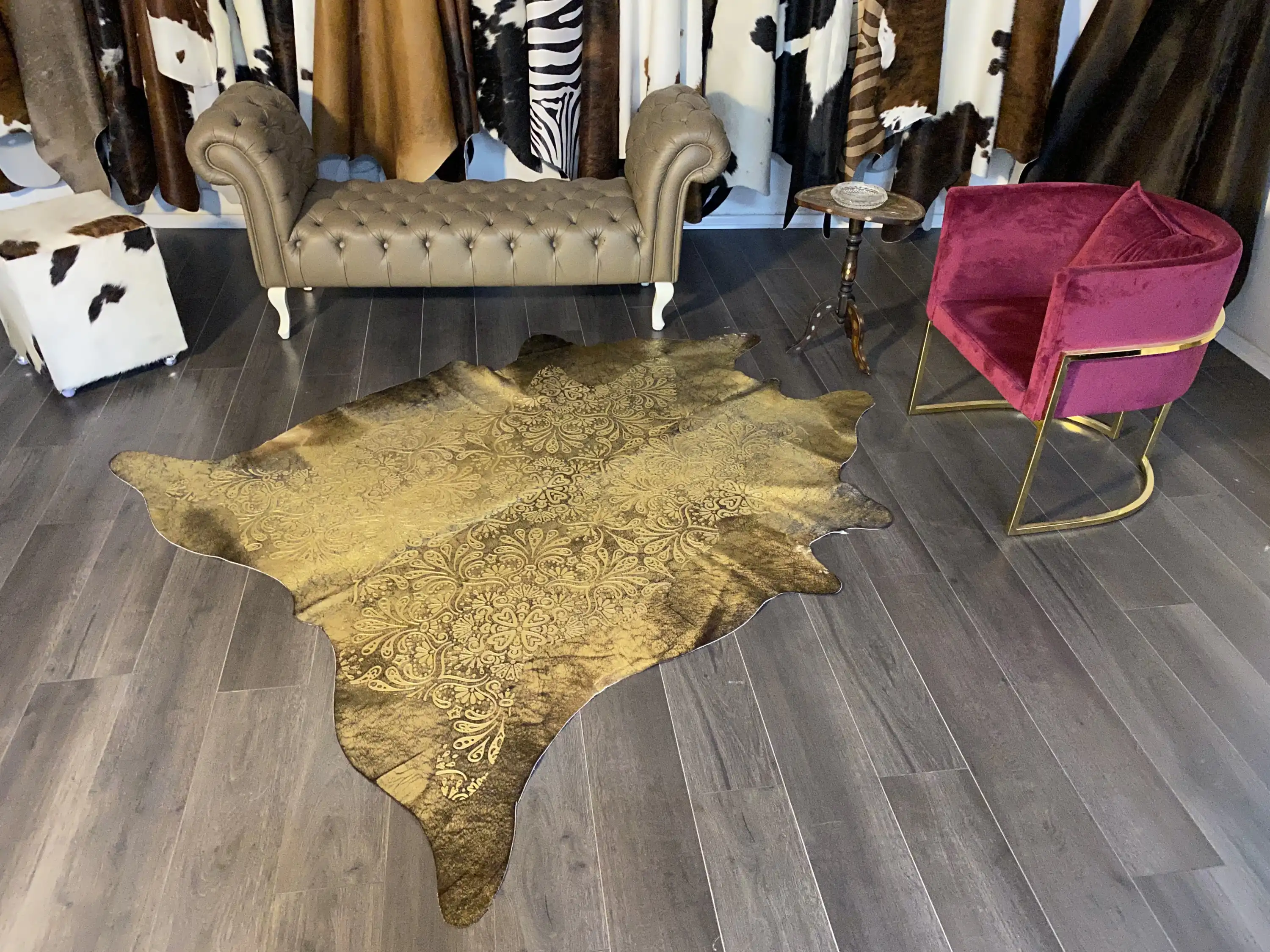 HAKİKİ DERİ DANA POSTU LAZERLİ-VARAKLI 185 x 215 - 1401000036