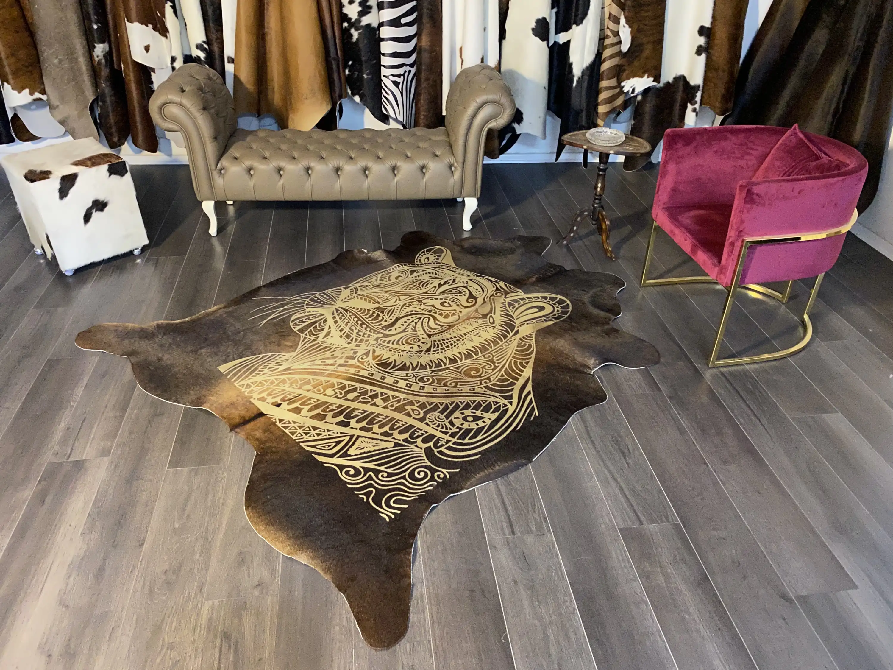 HAKİKİ DERİ DANA POSTU LAZERLİ-VARAKLI 190 x 210 - 1401000001