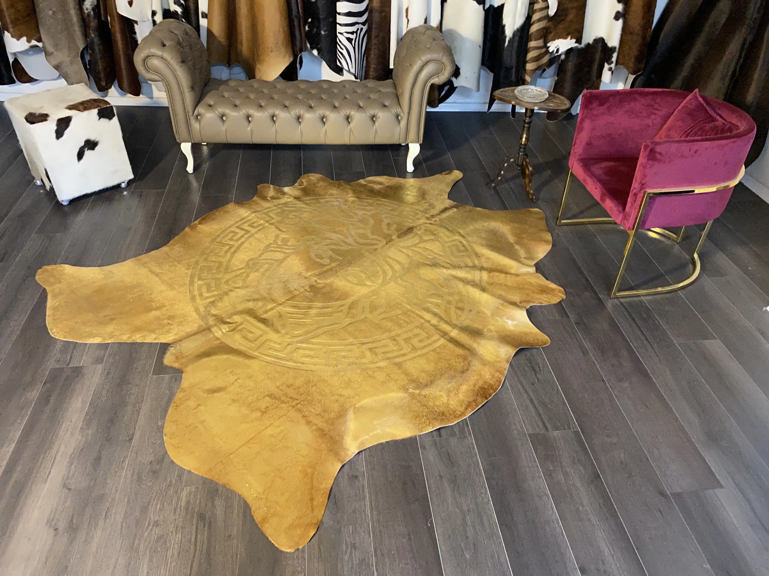 HAKİKİ DERİ DANA POSTU LAZERLİ-VARAKLI 190 x 230 - 1401000032