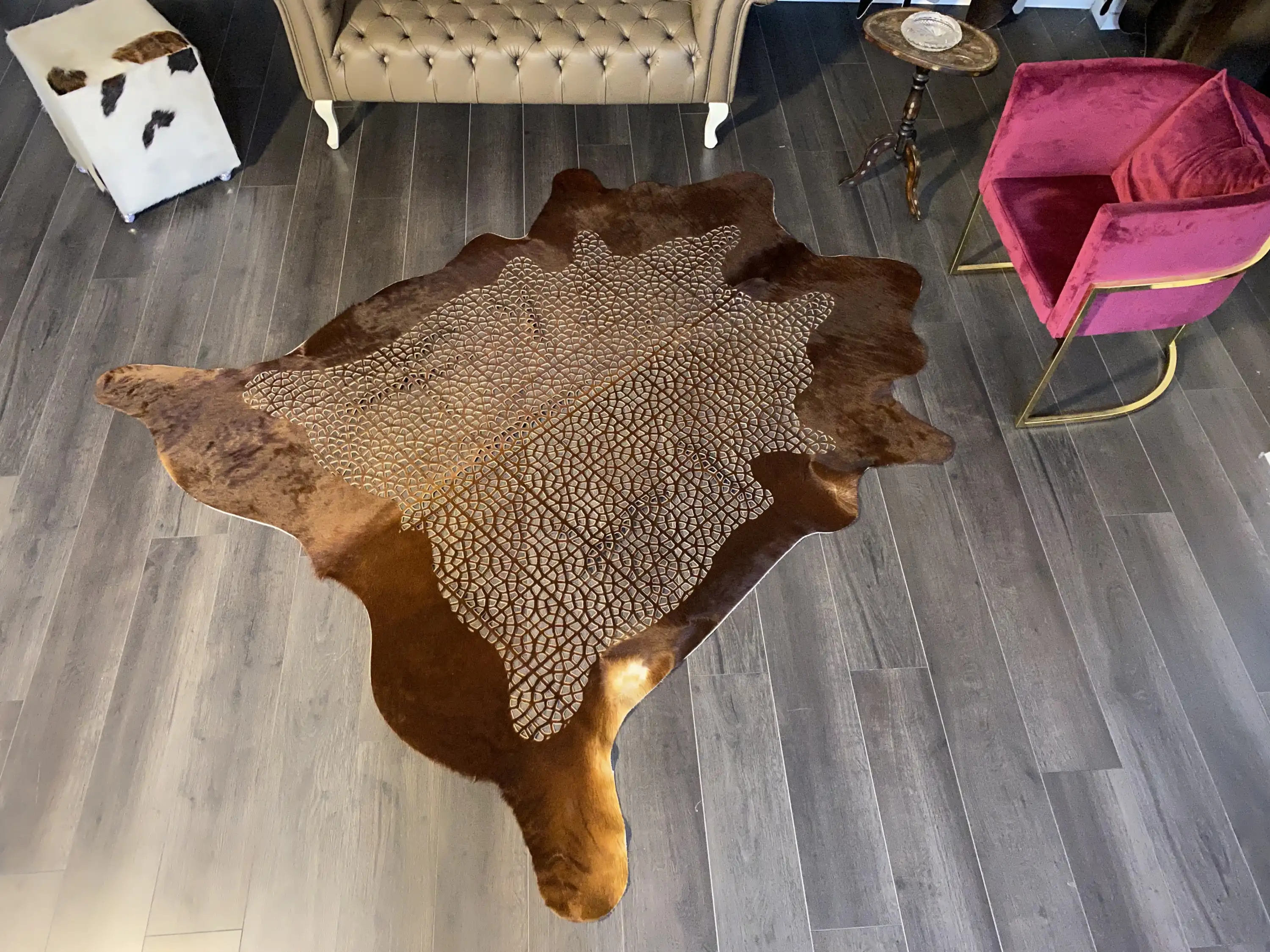 HAKİKİ DERİ DANA POSTU LAZER KESİM 205 x 220 - 1401000050